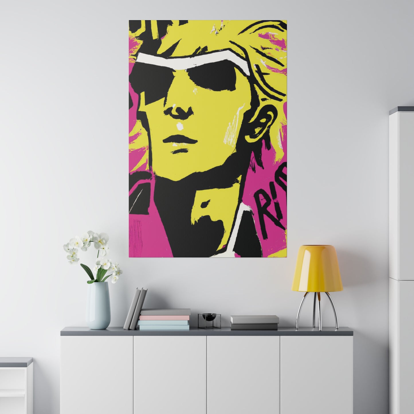 4794V - Rockstar Painting Print | Face | Abstract | Poster | Home Decor | Wall Art | Music Art | Canvas