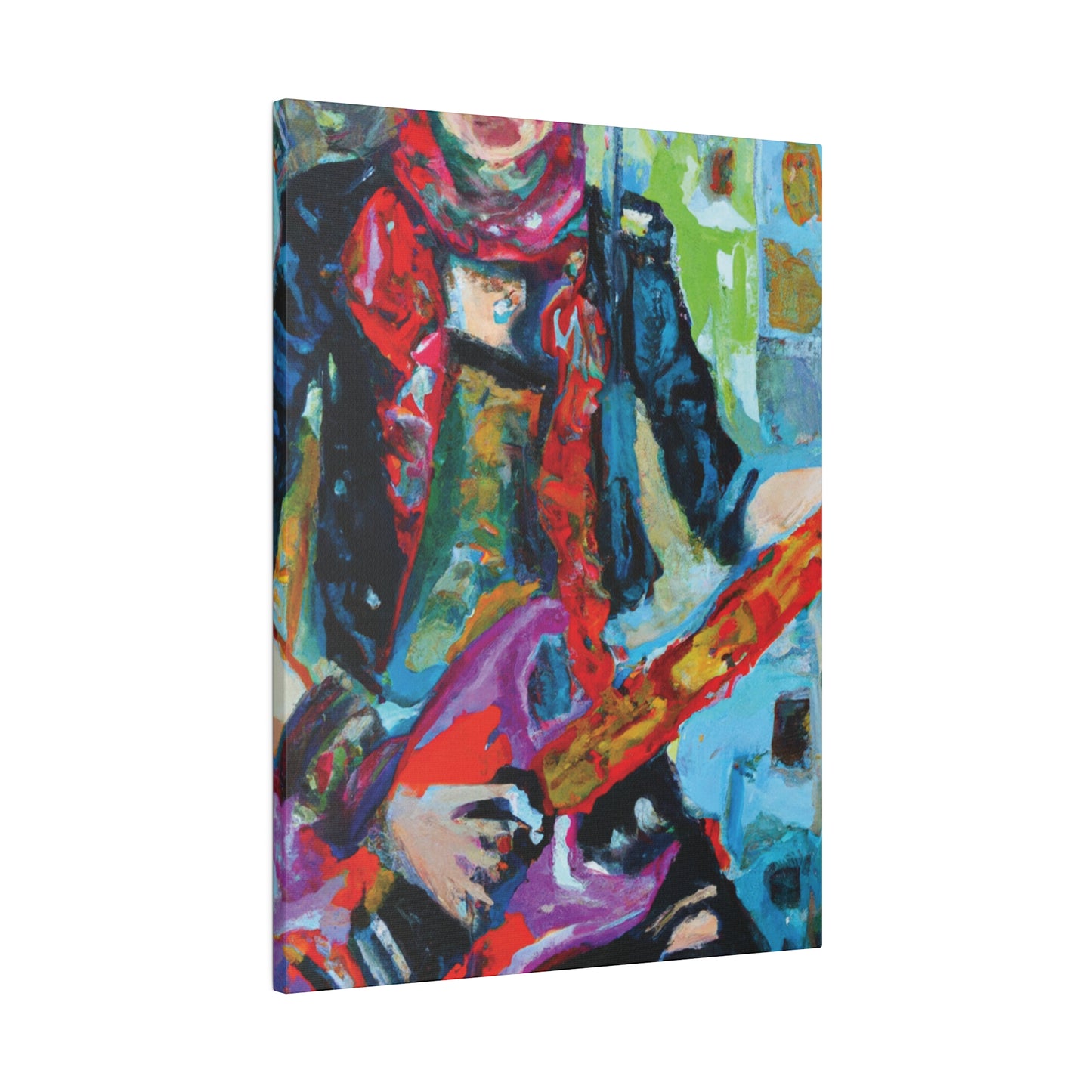 4286K - Rockstar Oil Painting Style Print | Poster | Home Decor | Wall Art | Music Art | Canvas