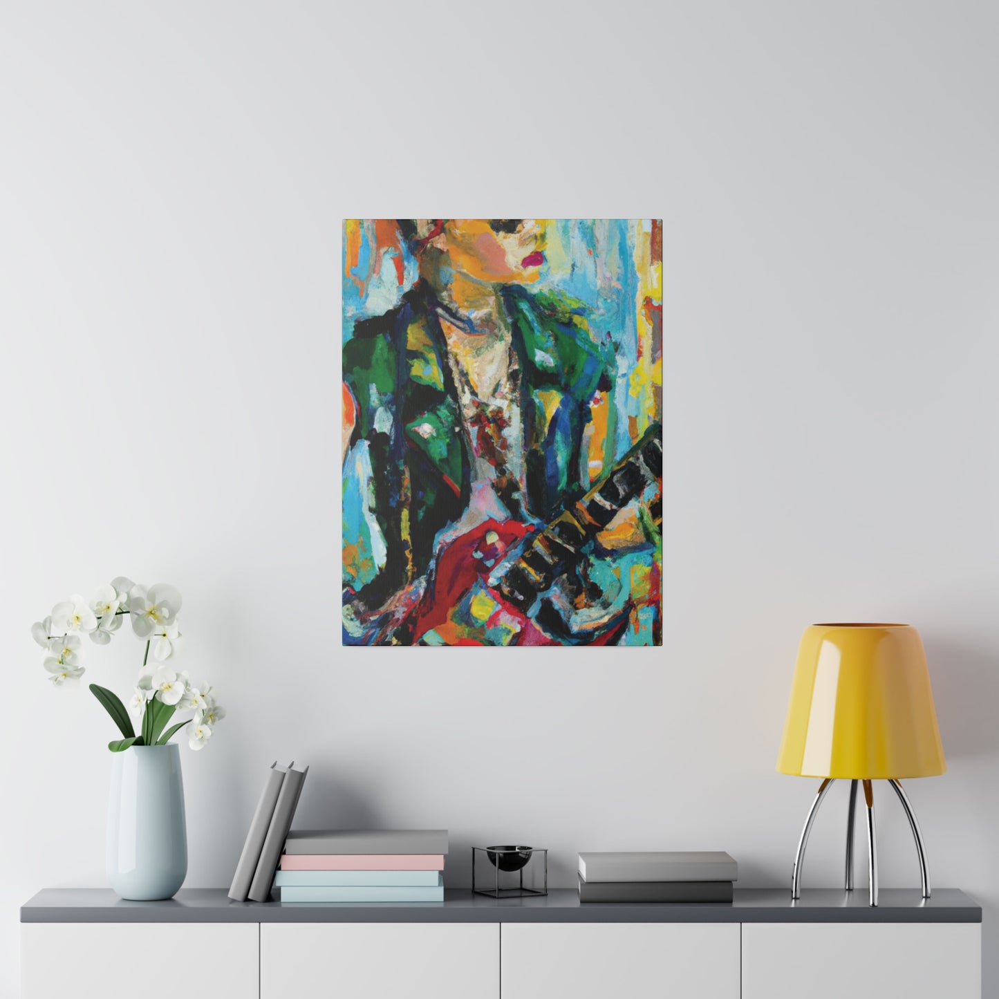 8554D - Rockstar Oil Painting Style Print | Poster | Home Decor | Wall Art | Music Art | Canvas