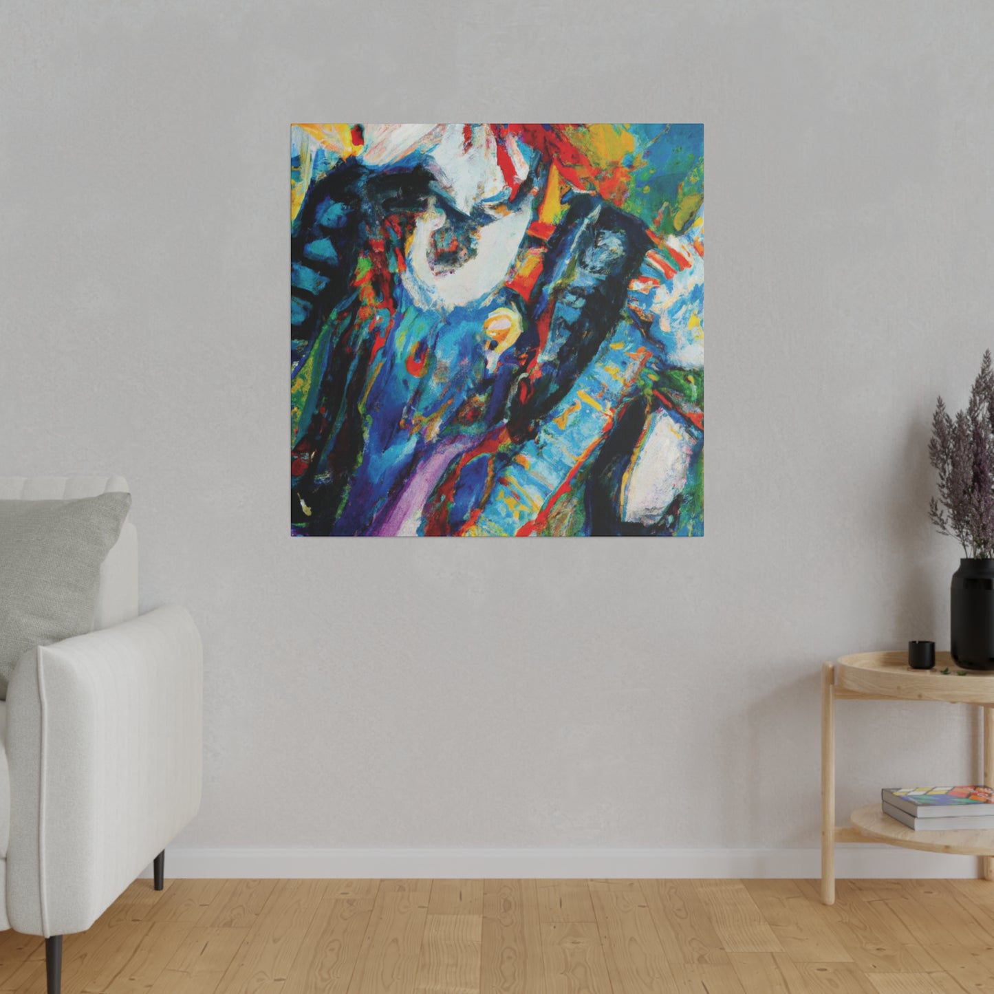 7458A - Rockstar Oil Painting Style Print | Poster | Home Decor | Wall Art | Music Art | Canvas