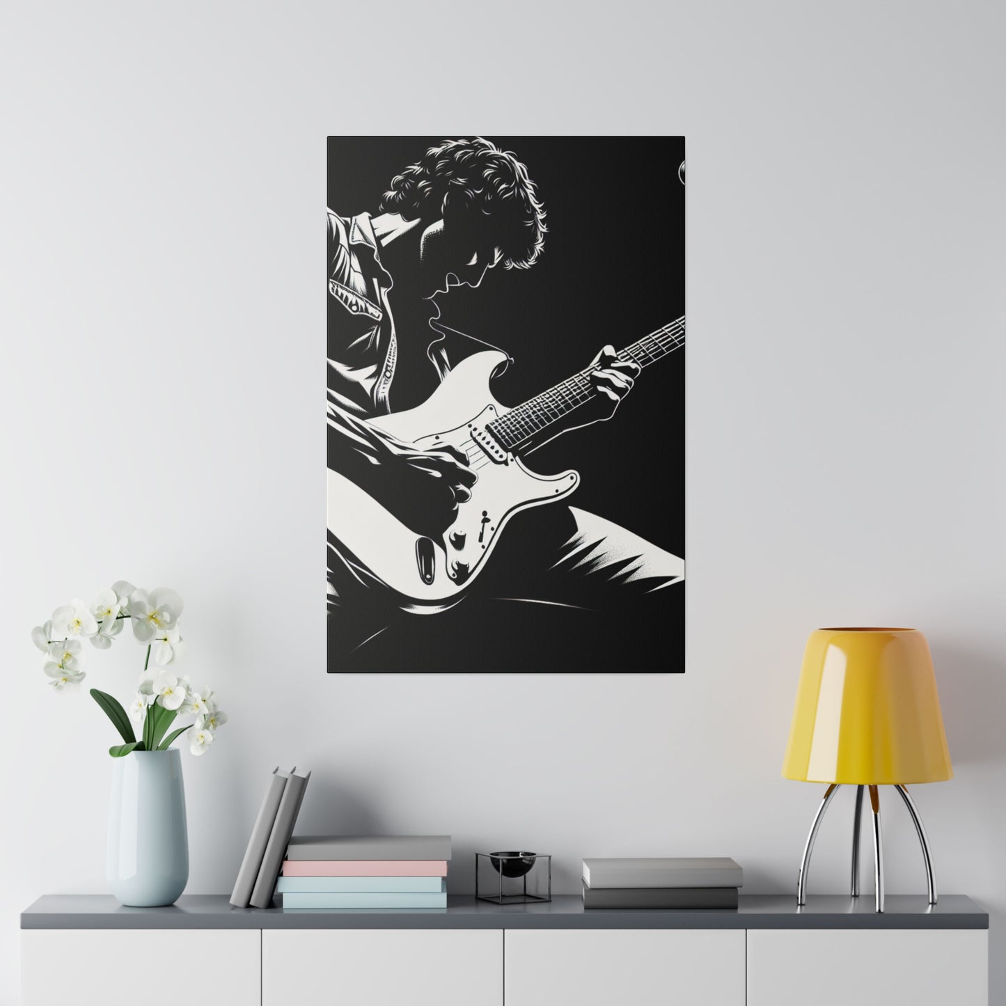 5236Z - music art work, rockstar gifts, musician gift ideas, guitar art work, guitar artwork, guitar wall art canvas, playing guitar, decor