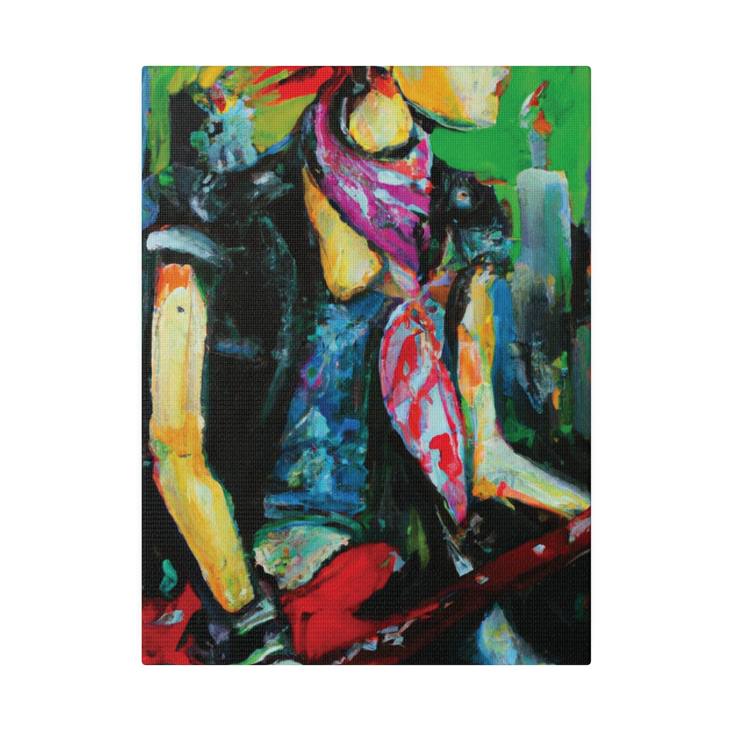 5198V - Rockstar Oil Painting Style Print | Poster | Home Decor | Wall Art | Music Art | Canvas