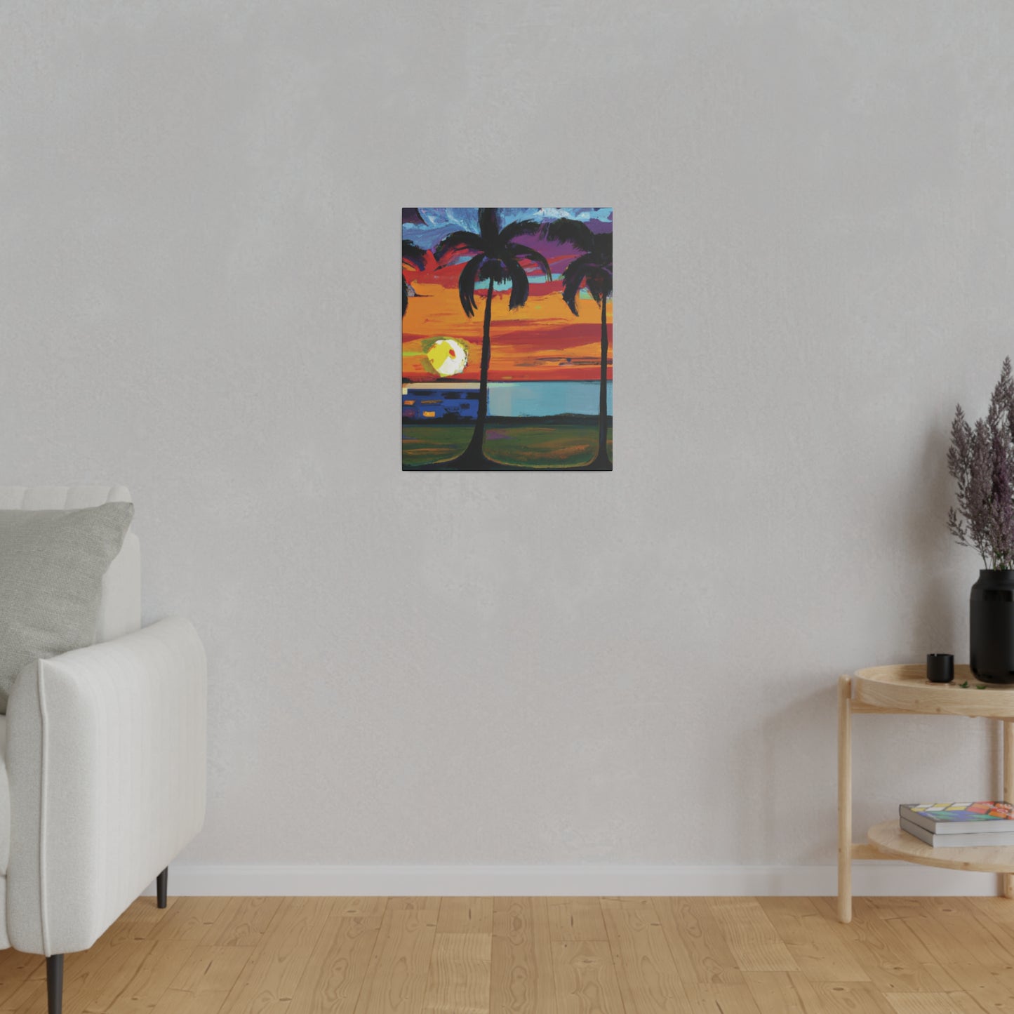 1676M - Miami Beach Sunset Painting Print | Miami | Beach | Sunset | Poster | Home Decor | Wall Art | Canvas