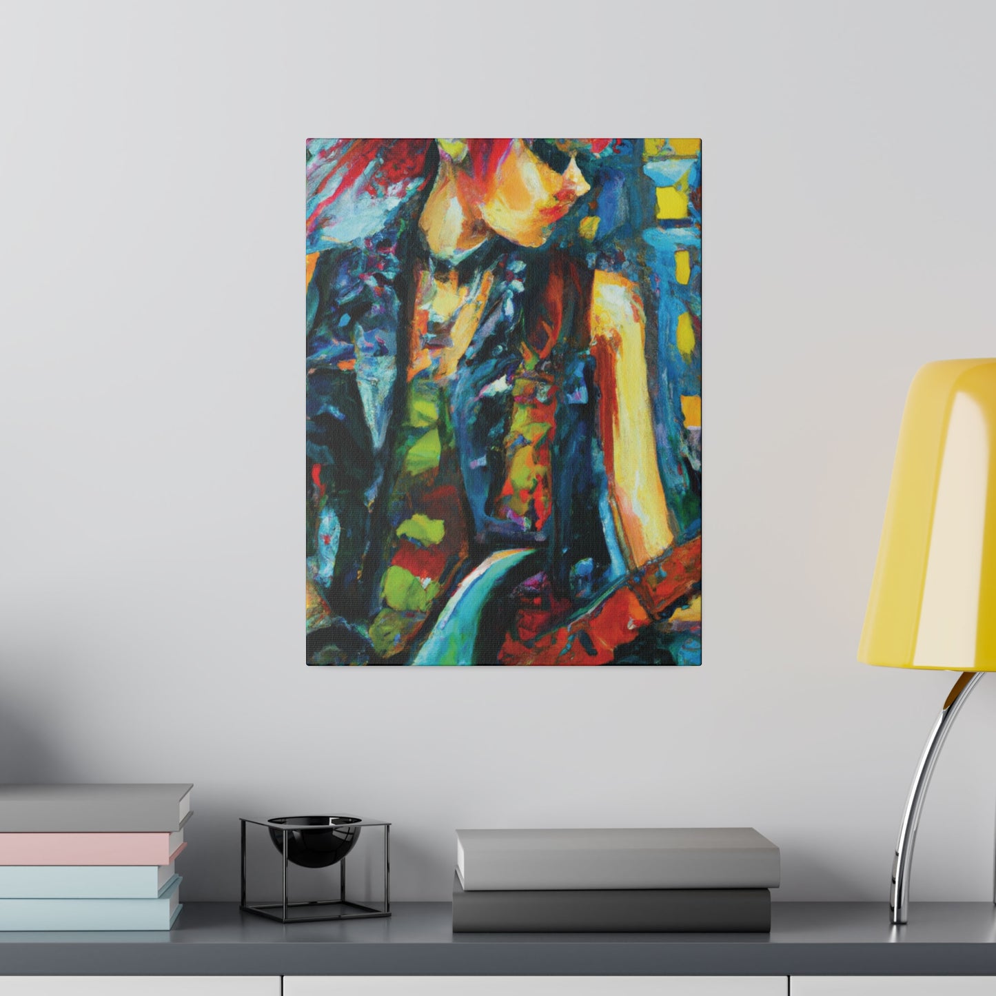 8541R - Rockstar Oil Painting Style Print | Poster | Home Decor | Wall Art | Music Art | Canvas