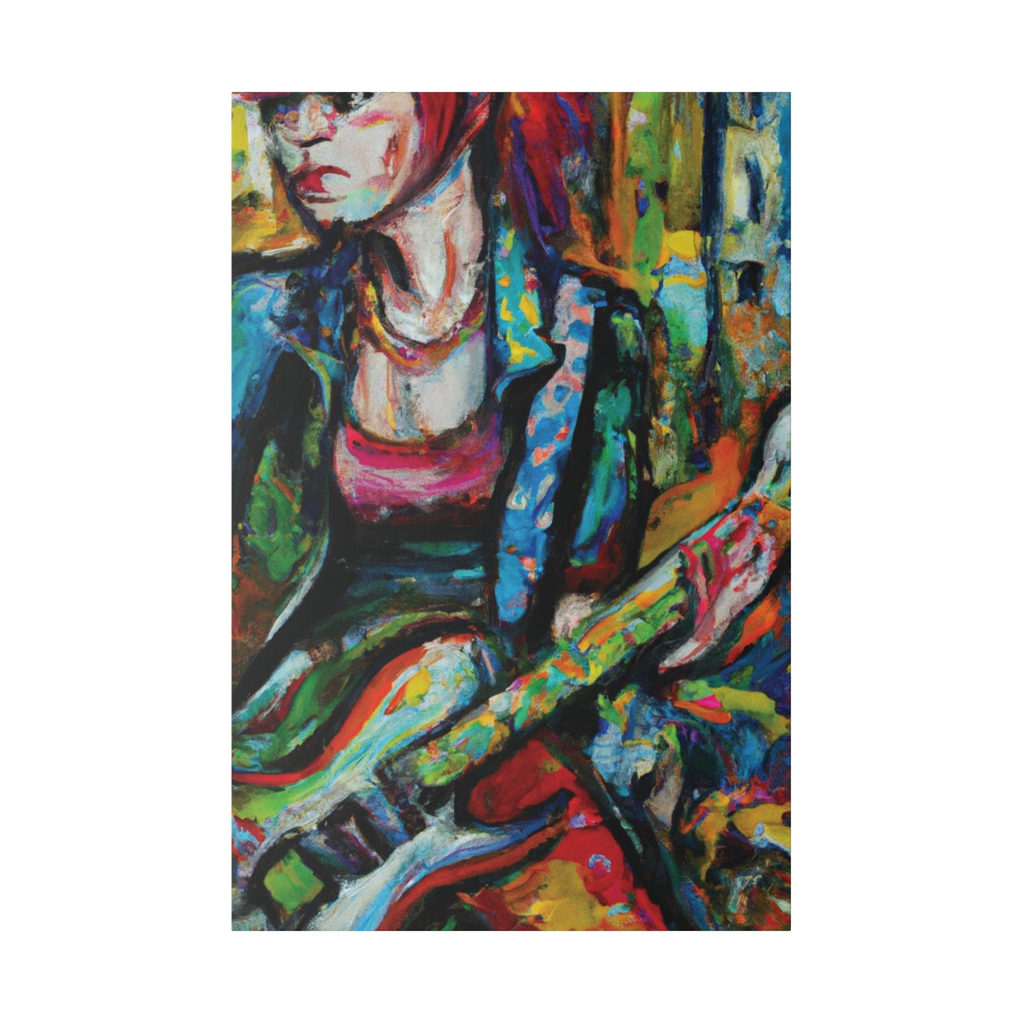 5376X - Rockstar Oil Painting Style Print | Poster | Home Decor | Wall Art | Music Art | Canvas