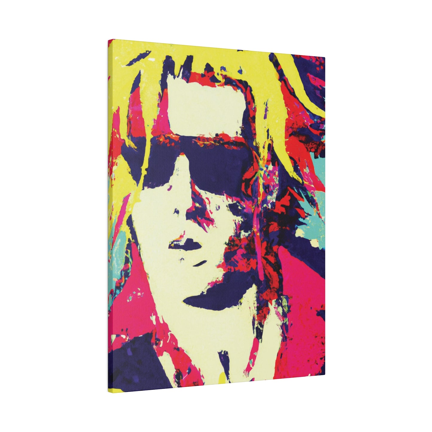 8674W - Rockstar Painting Print | Face | Abstract | Poster | Home Decor | Wall Art | Music Art | Canvas