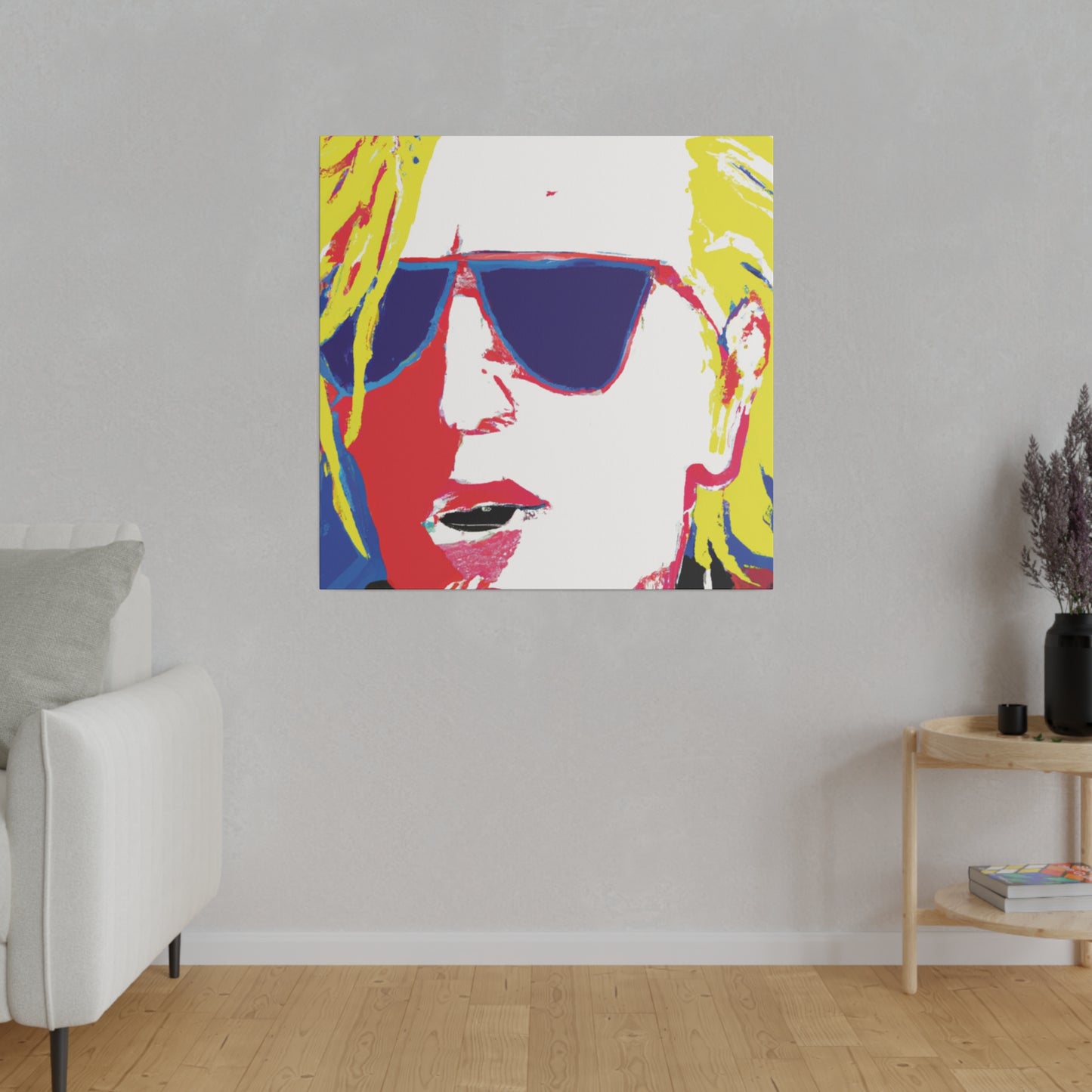 7405Y - Rockstar Painting Print | Face | Abstract | Poster | Home Decor | Wall Art | Music Art | Canvas