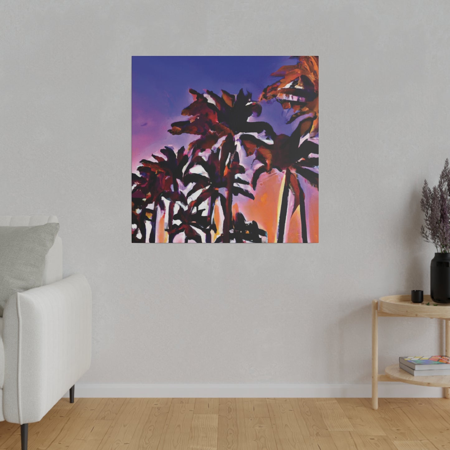 1463E - Miami Beach Sunset Painting Print | Miami | Beach | Sunset | Poster | Home Decor | Wall Art | Canvas