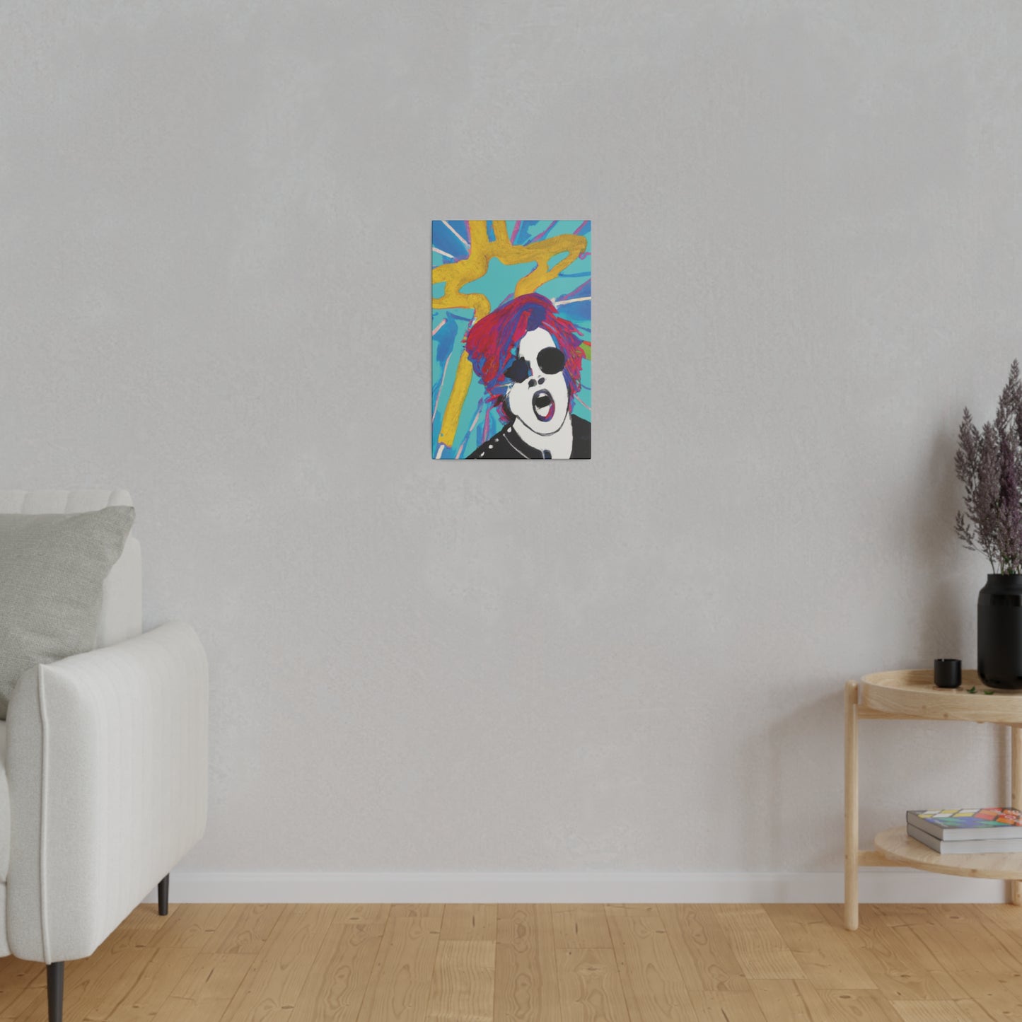 4567A - Rockstar Painting Print | Face | Abstract | Poster | Home Decor | Wall Art | Music Art | Canvas