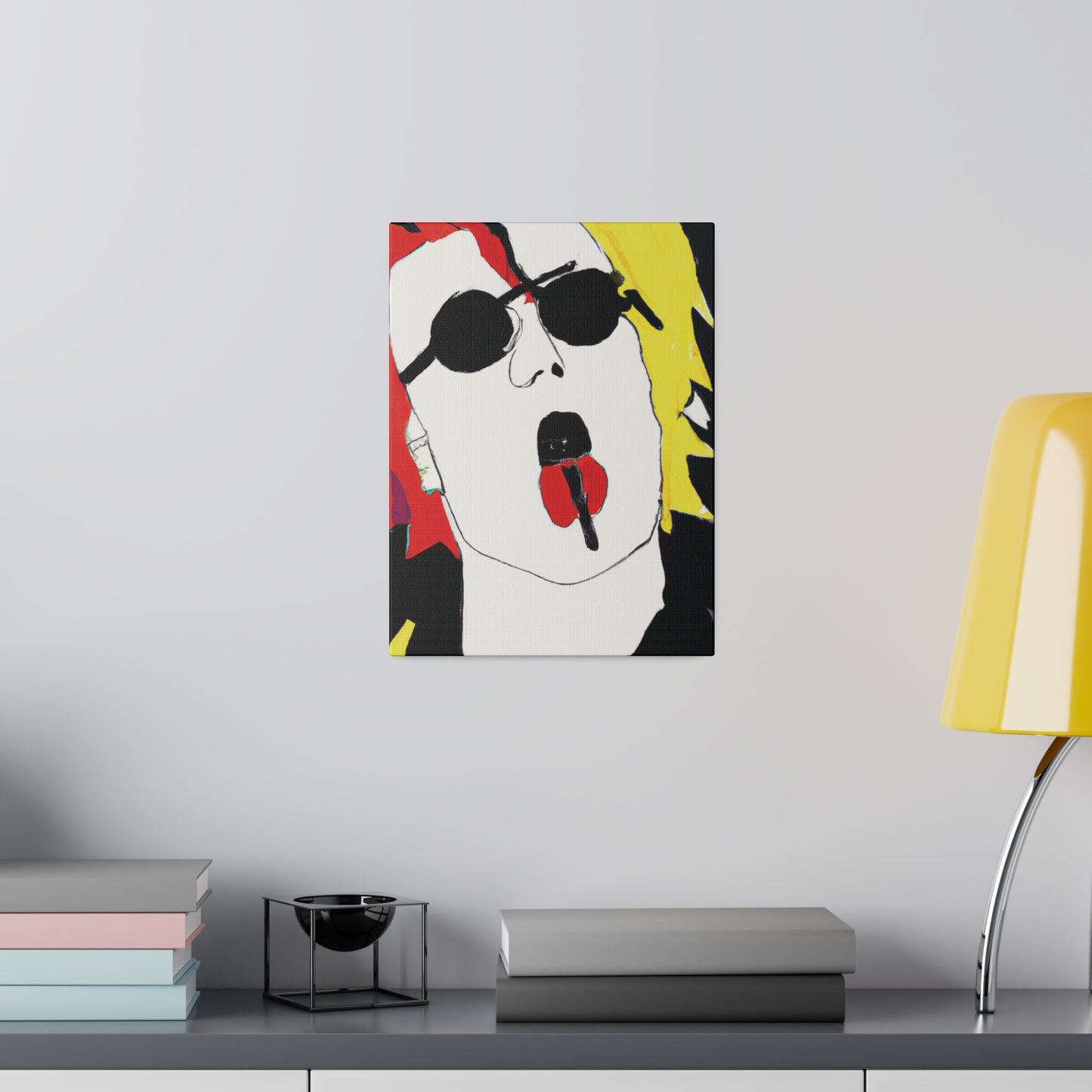 8372R - Rockstar Painting Print | Face | Abstract | Poster | Home Decor | Wall Art | Music Art | Canvas