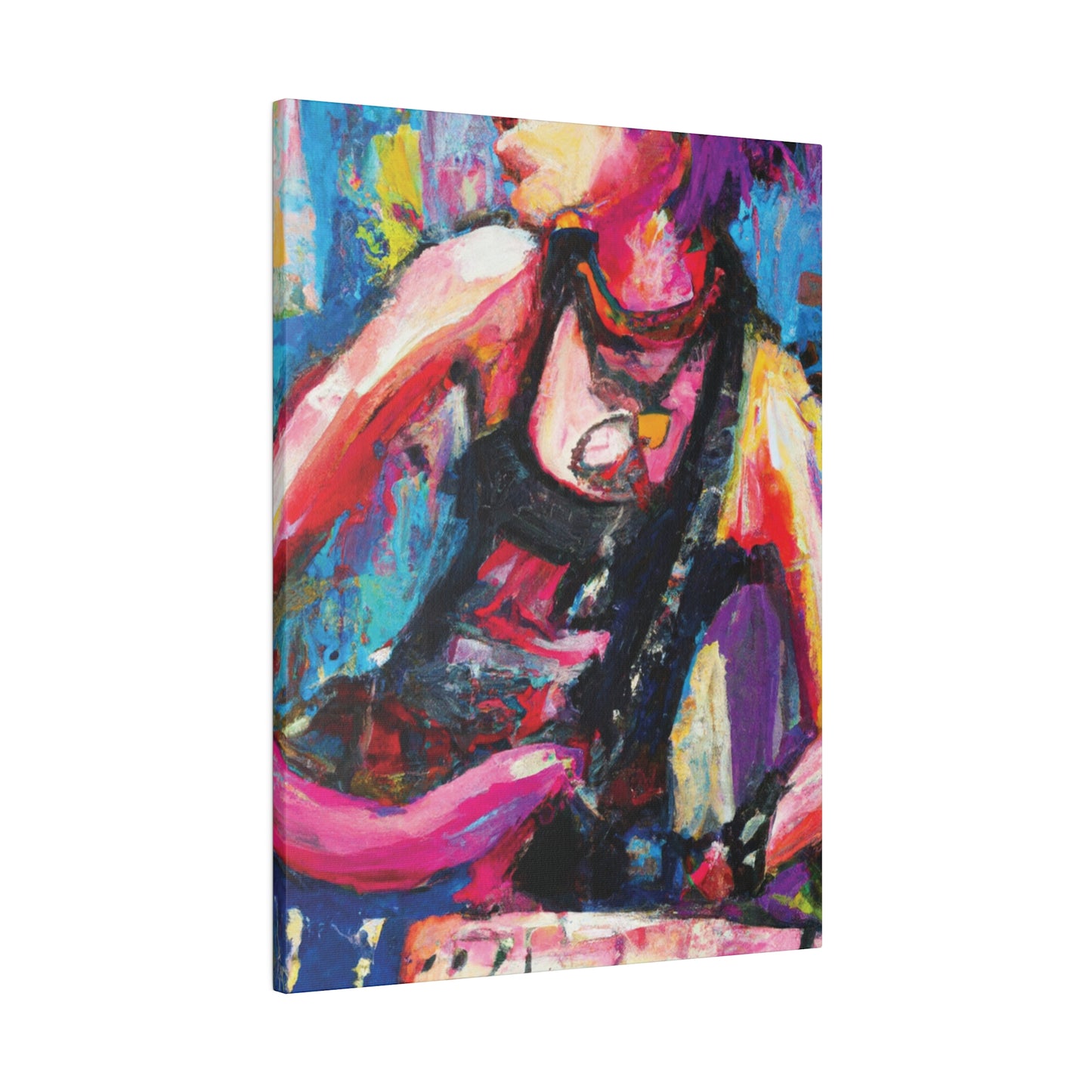 7793Y - Rockstar Oil Painting Style Print | Poster | Home Decor | Wall Art | Music Art | Canvas