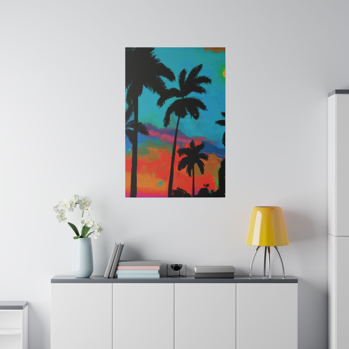 2838A - Miami Beach Sunset Painting Print | Miami | Beach | Sunset | Poster | Home Decor | Wall Art | Canvas