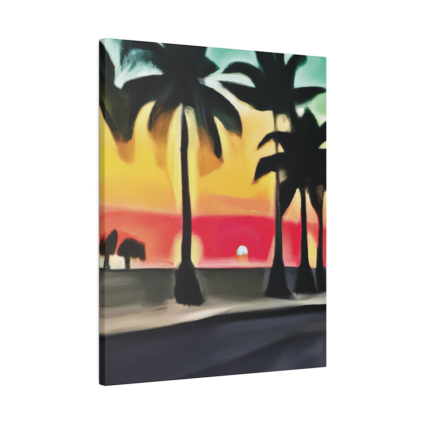 6057U - Miami Beach Sunset Painting Print | Miami | Beach | Sunset | Poster | Home Decor | Wall Art | Canvas