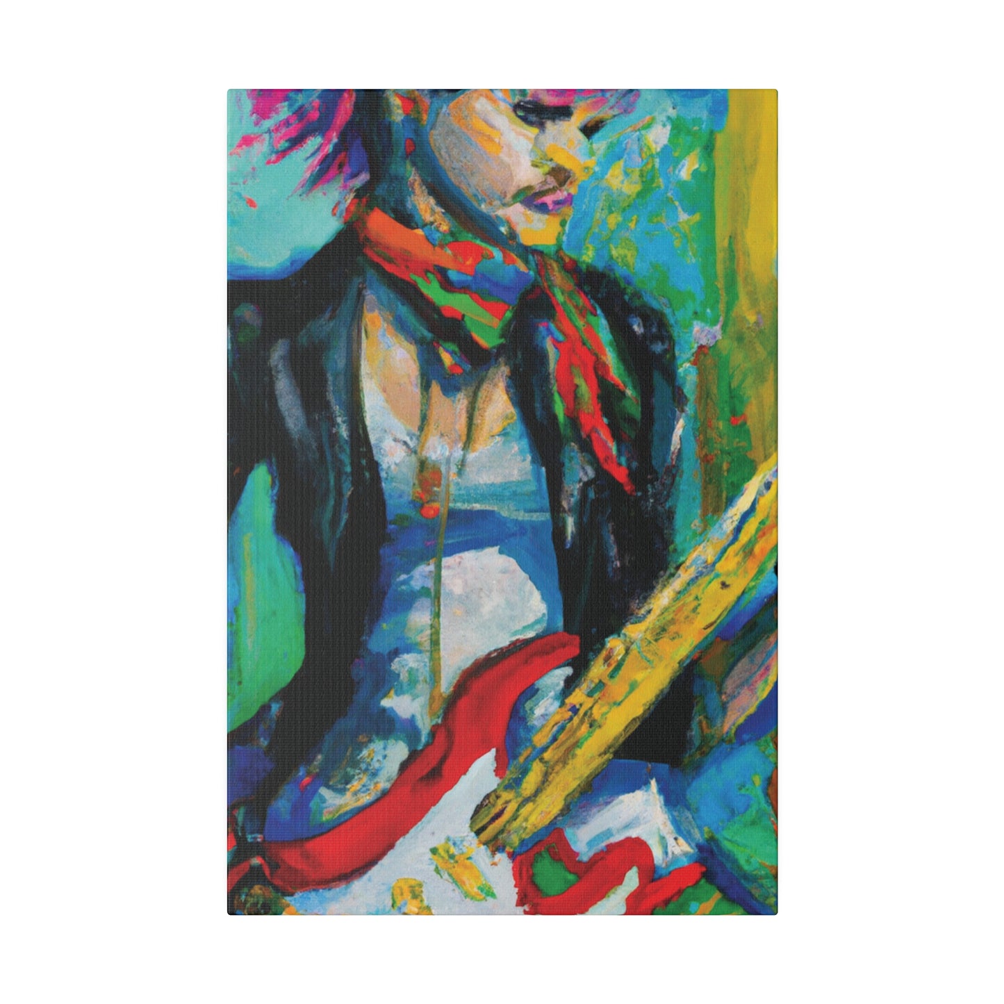 7264L - Rockstar Oil Painting Style Print | Poster | Home Decor | Wall Art | Music Art | Canvas