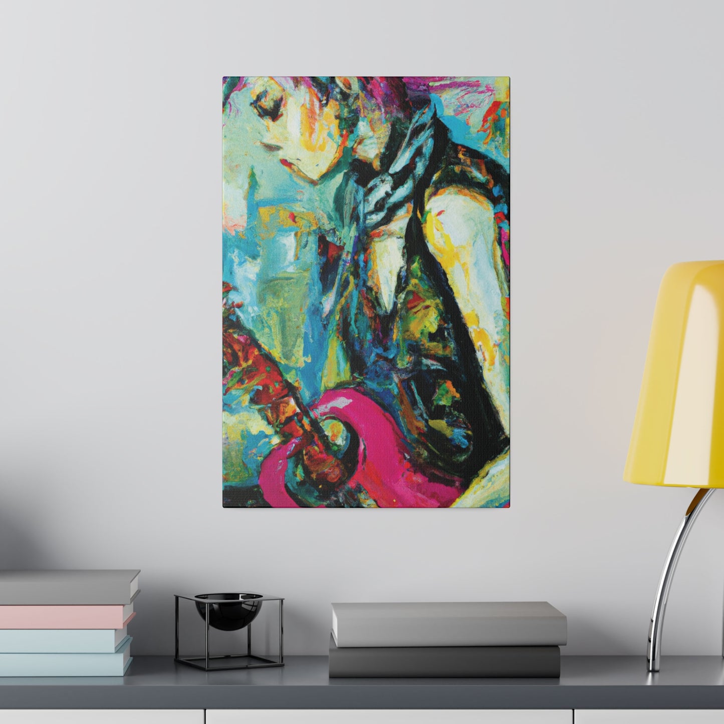 4727S - Rockstar Oil Painting Style Print | Poster | Home Decor | Wall Art | Music Art | Canvas