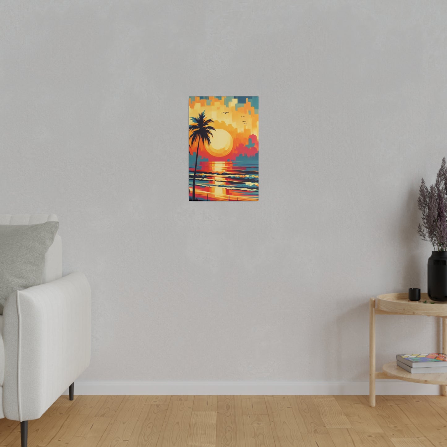 6284F - Miami Beach Sunset Painting Print | Miami | Beach | Sunset | Poster | Home Decor | Wall Art | Canvas