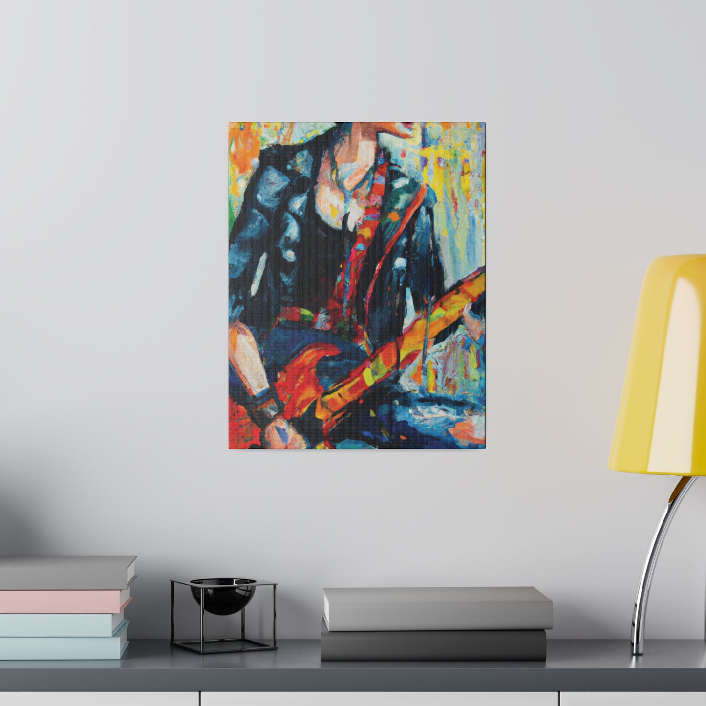 4573T - Rockstar Oil Painting Style Print | Poster | Home Decor | Wall Art | Music Art | Canvas