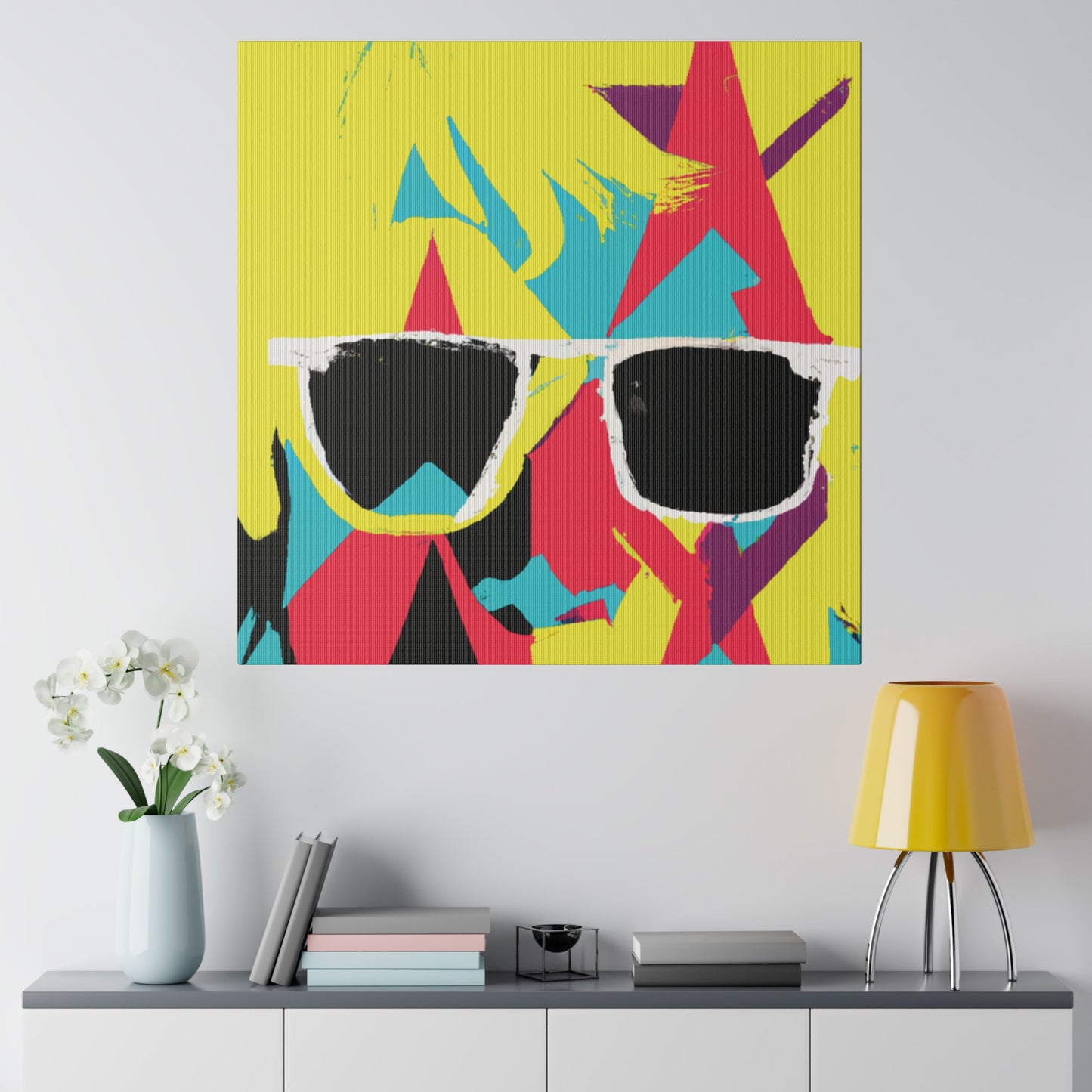 8383B - Rockstar Painting Print | Face | Abstract | Poster | Home Decor | Wall Art | Music Art | Canvas