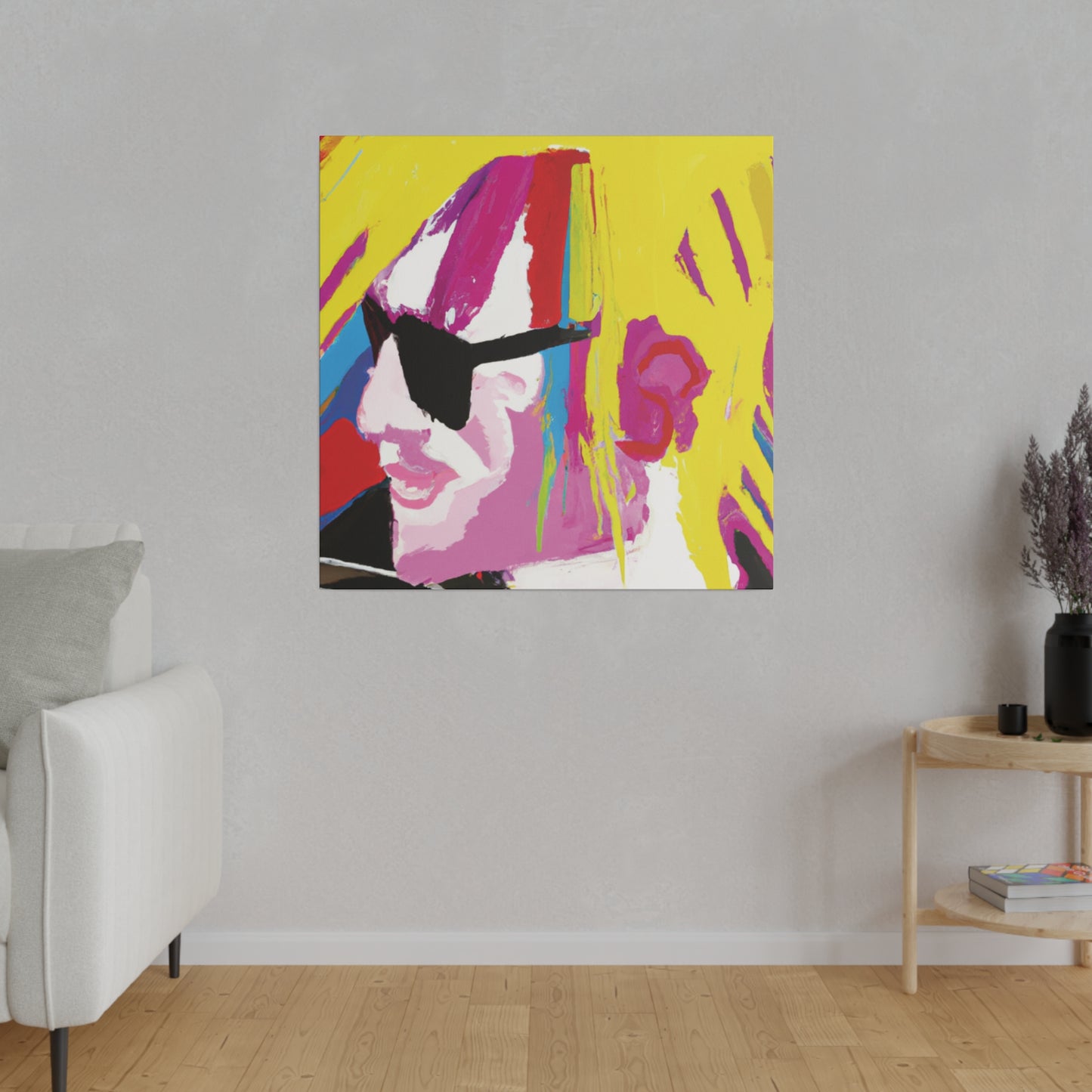 2694Y - Rockstar Painting Print | Face | Abstract | Poster | Home Decor | Wall Art | Music Art | Canvas