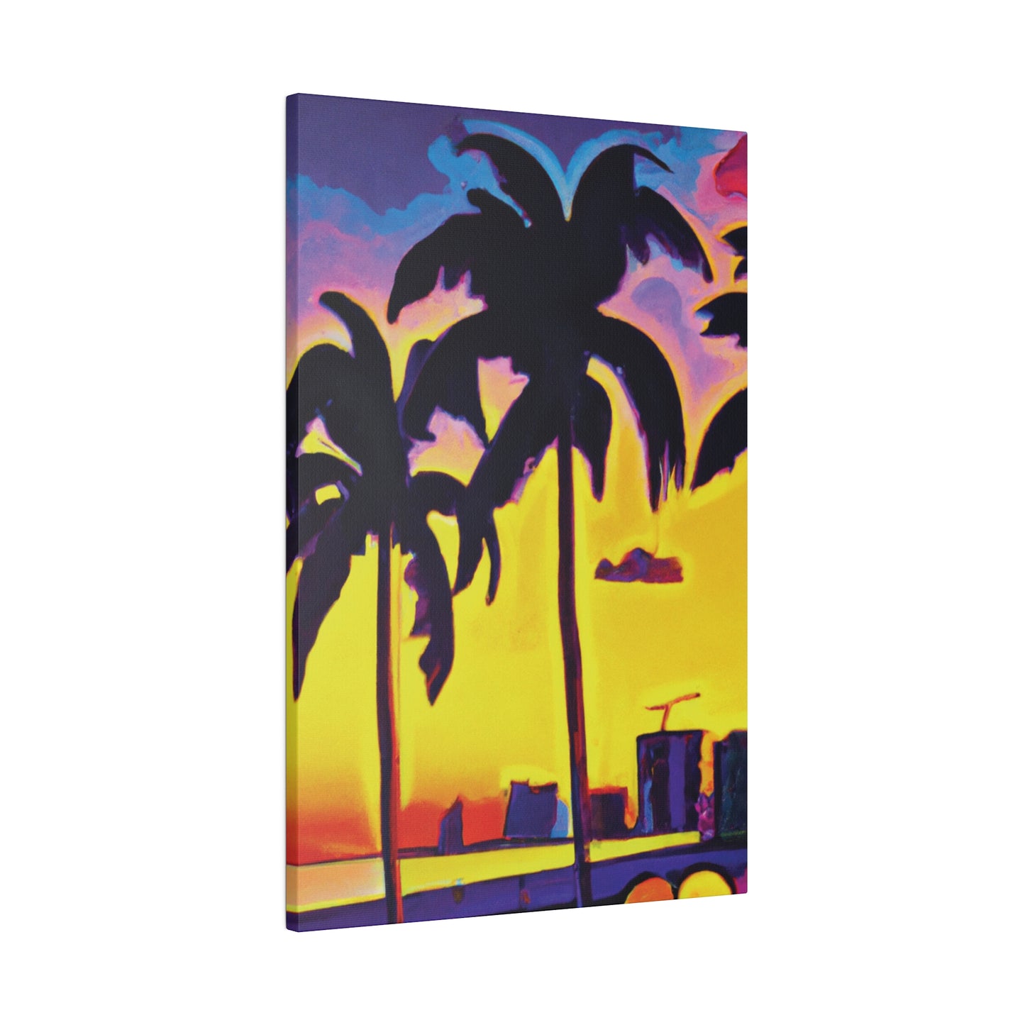 5674W - Miami Beach Sunset Painting Print | Miami | Beach | Sunset | Poster | Home Decor | Wall Art | Canvas