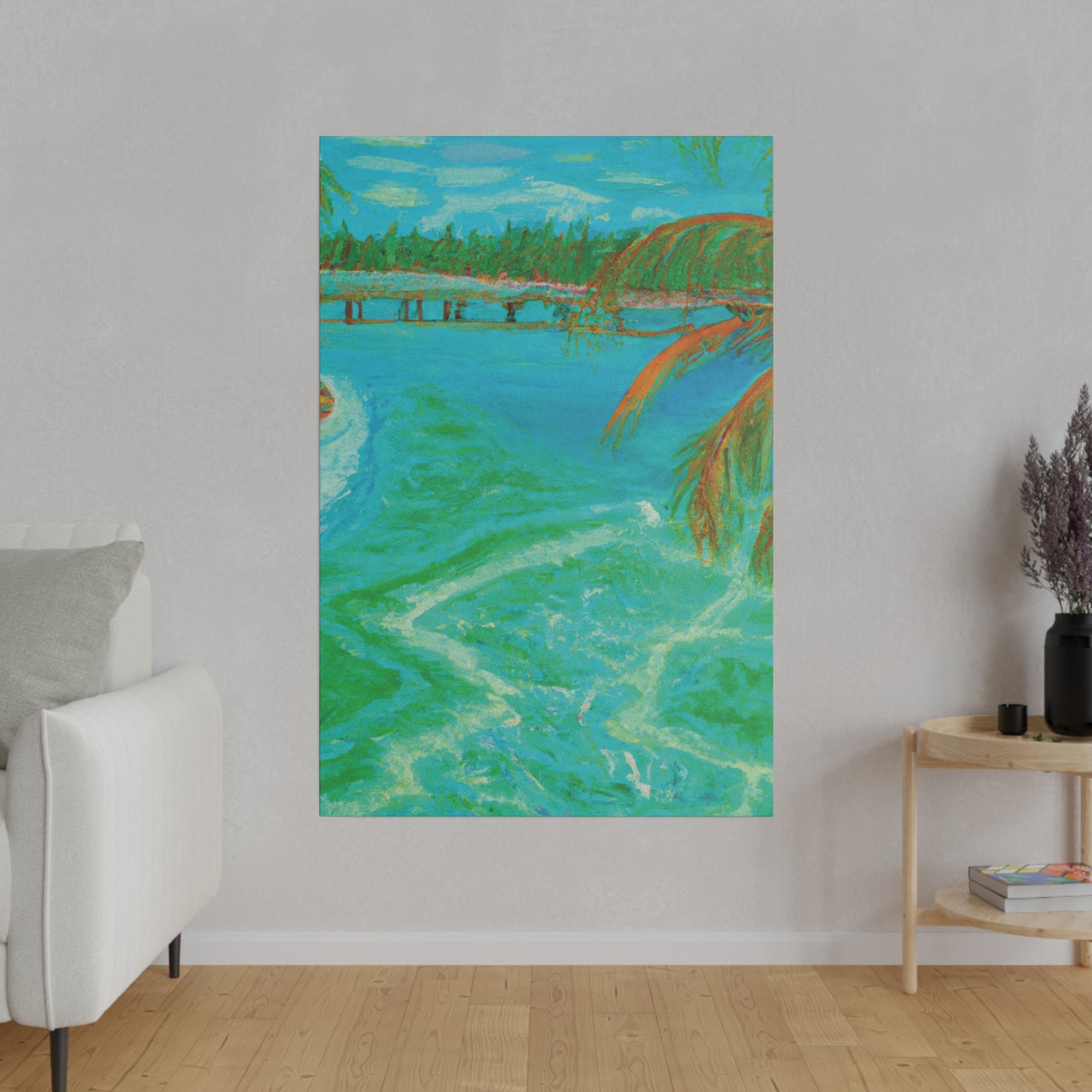 8864B - Bahamas Ocean Painting Print | Bahamas | Ocean | Beach | Poster | Home Decor | Wall Art | Canvas