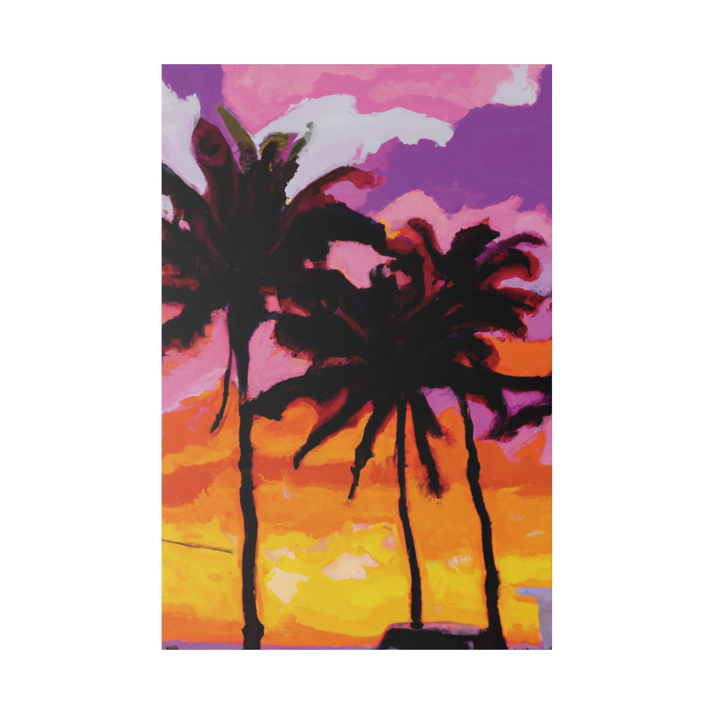 8367T - Miami Beach Sunset Painting Print | Miami | Beach | Sunset | Poster | Home Decor | Wall Art | Canvas