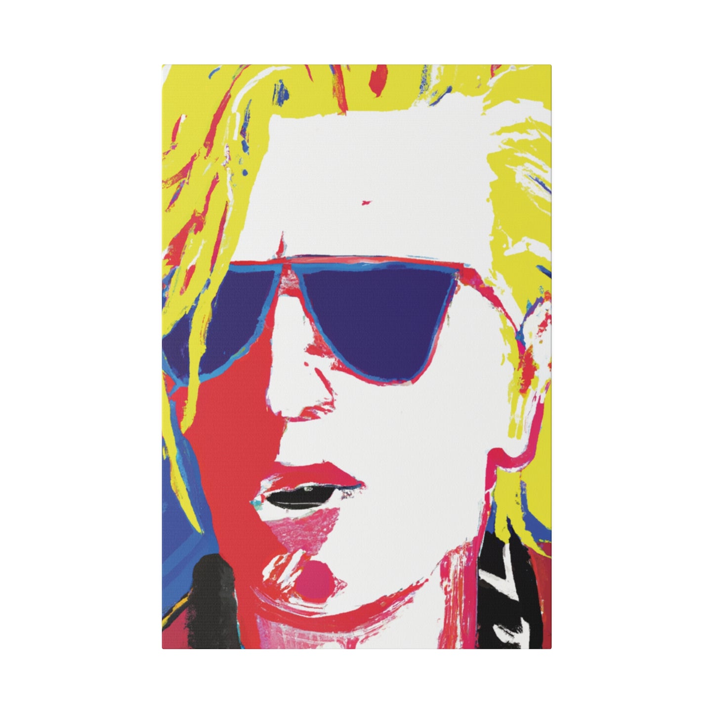 7405Y - Rockstar Painting Print | Face | Abstract | Poster | Home Decor | Wall Art | Music Art | Canvas