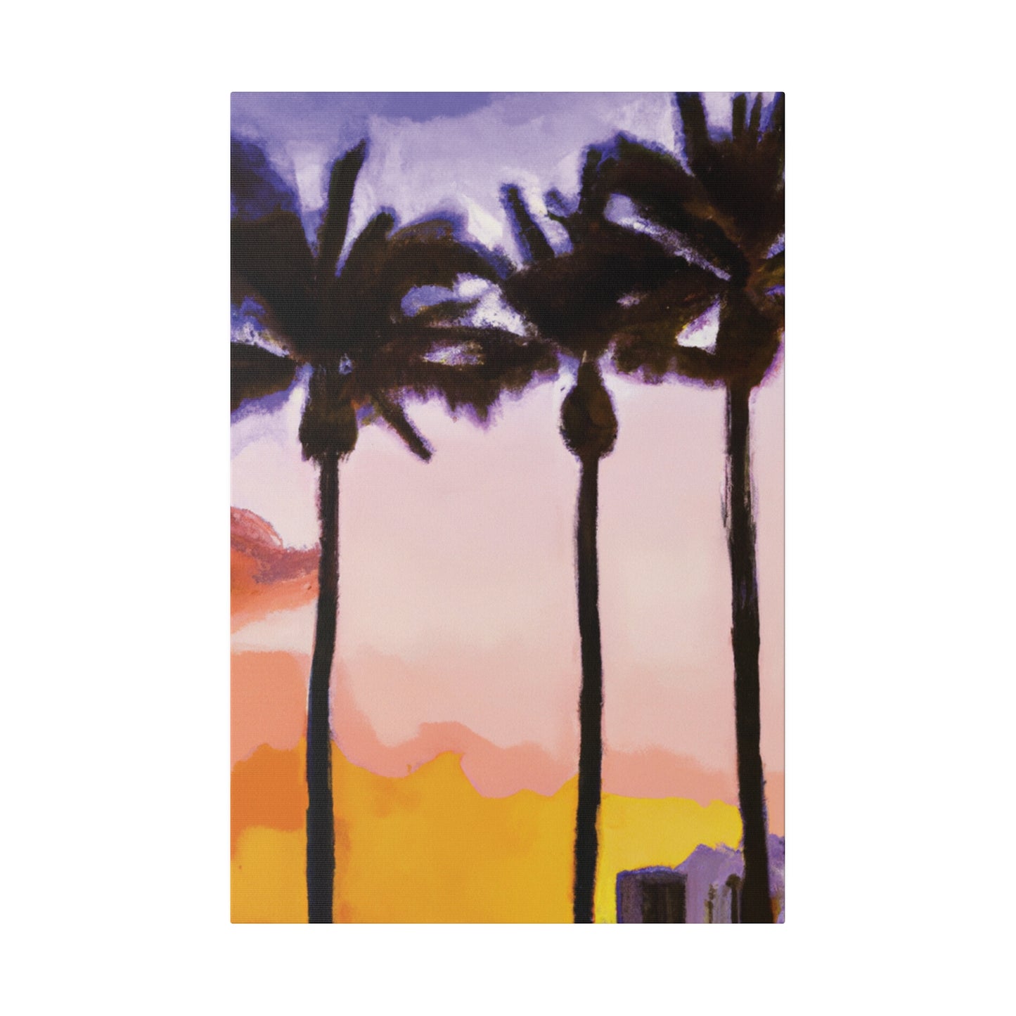 9366G - Miami Beach Sunset Painting Print | Miami | Beach | Sunset | Poster | Home Decor | Wall Art | Canvas