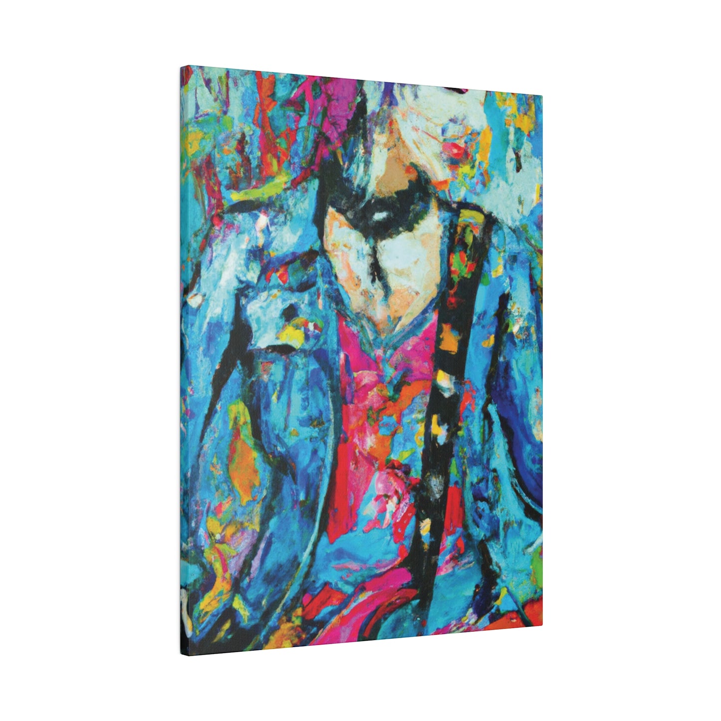 8374W - Rockstar Oil Painting Style Print | Poster | Home Decor | Wall Art | Music Art | Canvas