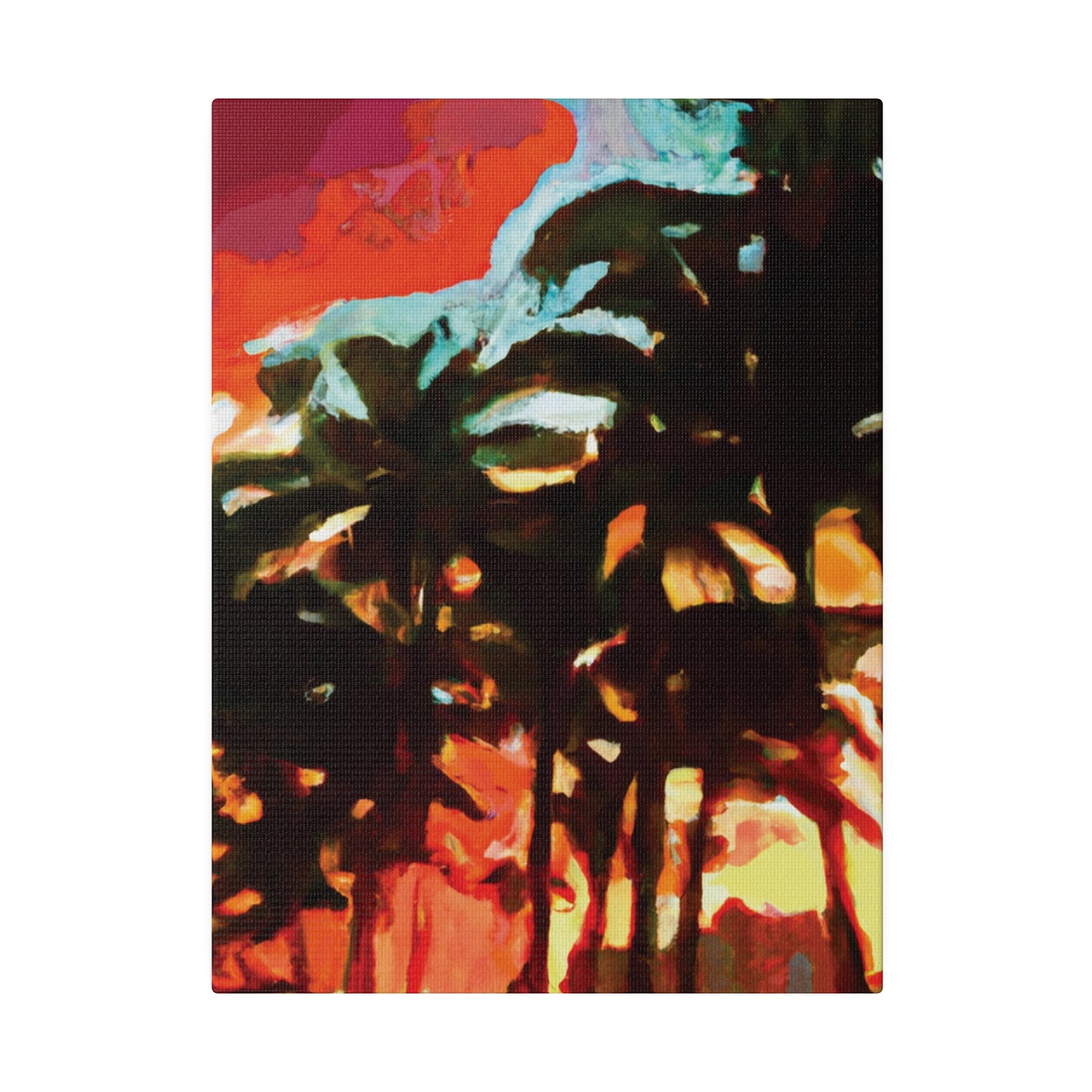 4052W - Miami Beach Sunset Painting Print | Miami | Beach | Sunset | Poster | Home Decor | Wall Art | Canvas