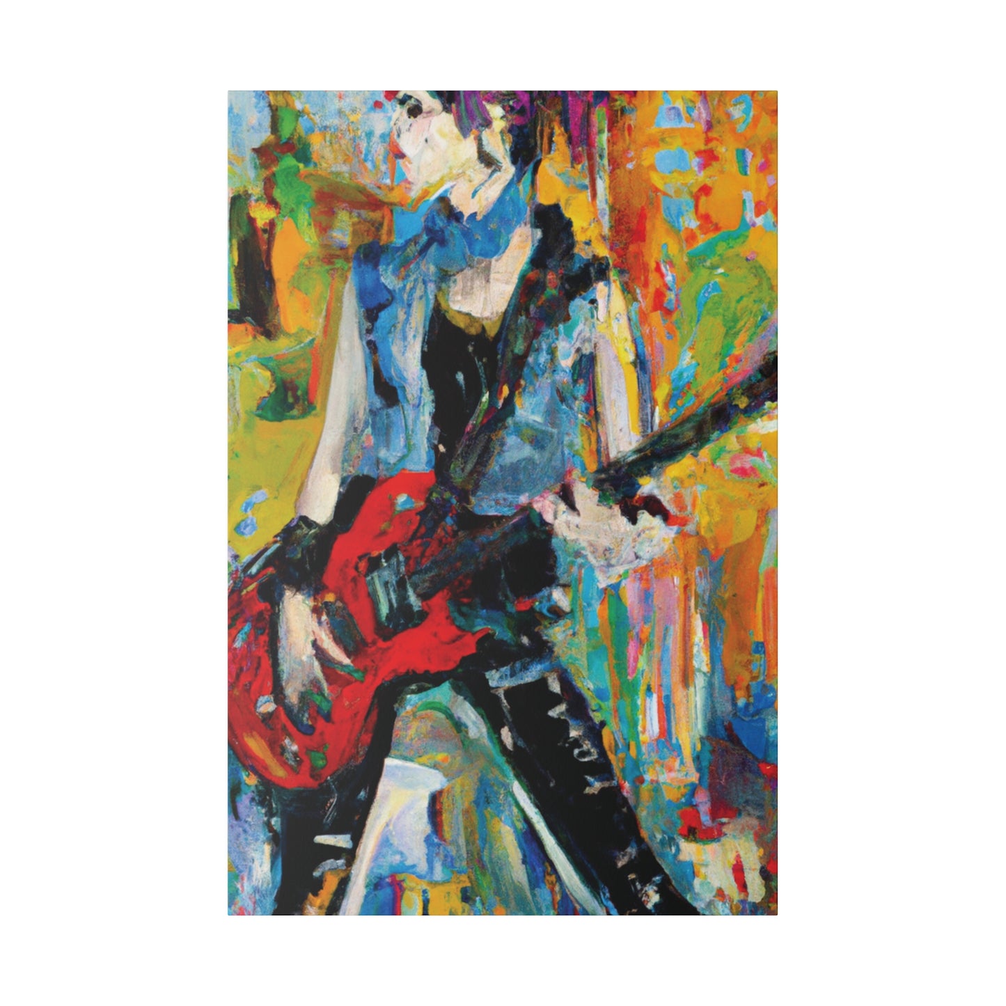 4721P - Rockstar Oil Painting Style Print | Poster | Home Decor | Wall Art | Music Art | Canvas