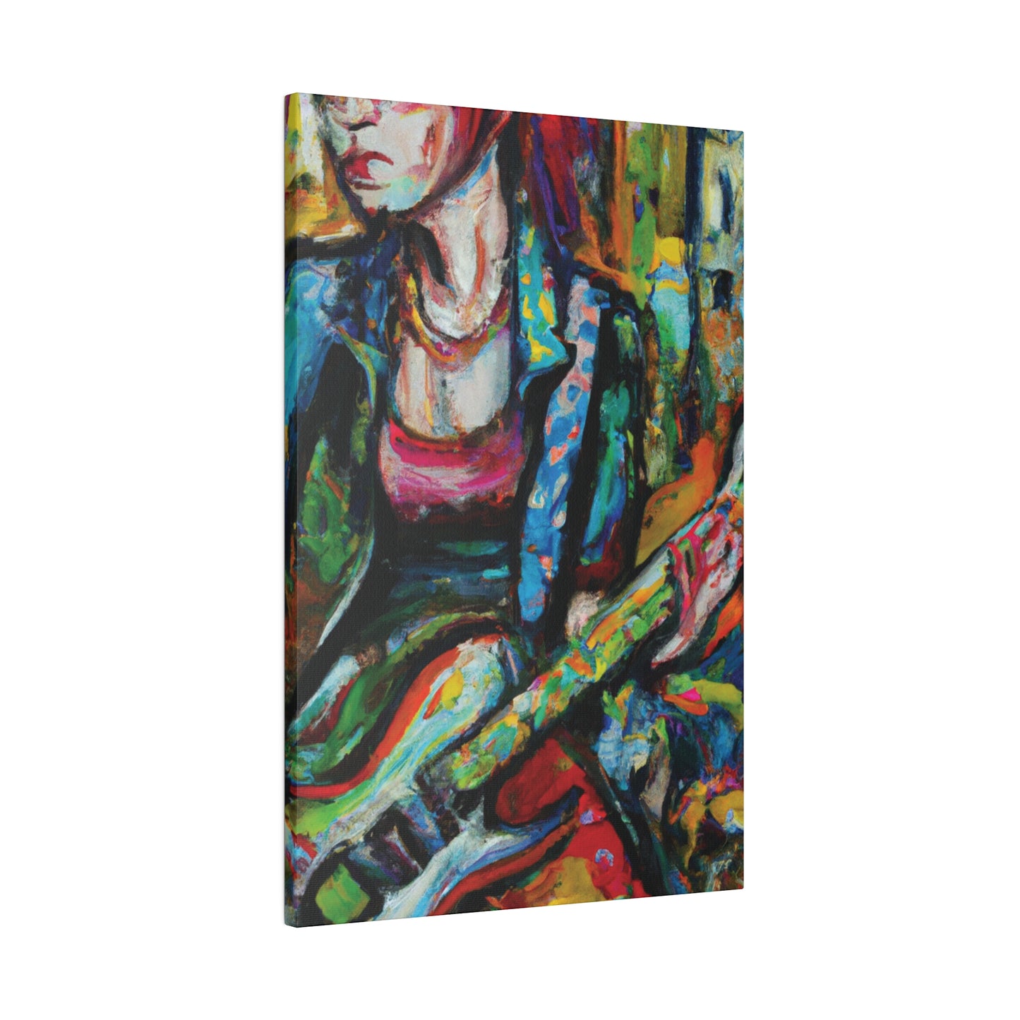 5376X - Rockstar Oil Painting Style Print | Poster | Home Decor | Wall Art | Music Art | Canvas