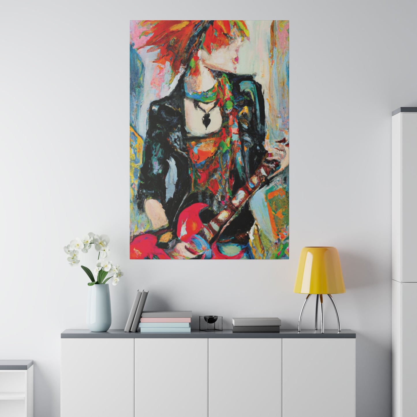 7482S - Rockstar Oil Painting Style Print | Poster | Home Decor | Wall Art | Music Art | Canvas