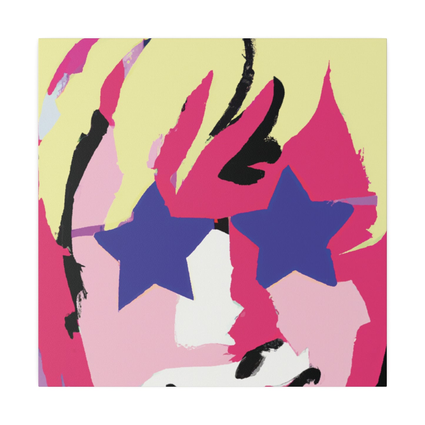 3558K - Rockstar Painting Print | Face | Abstract | Poster | Home Decor | Wall Art | Music Art | Canvas