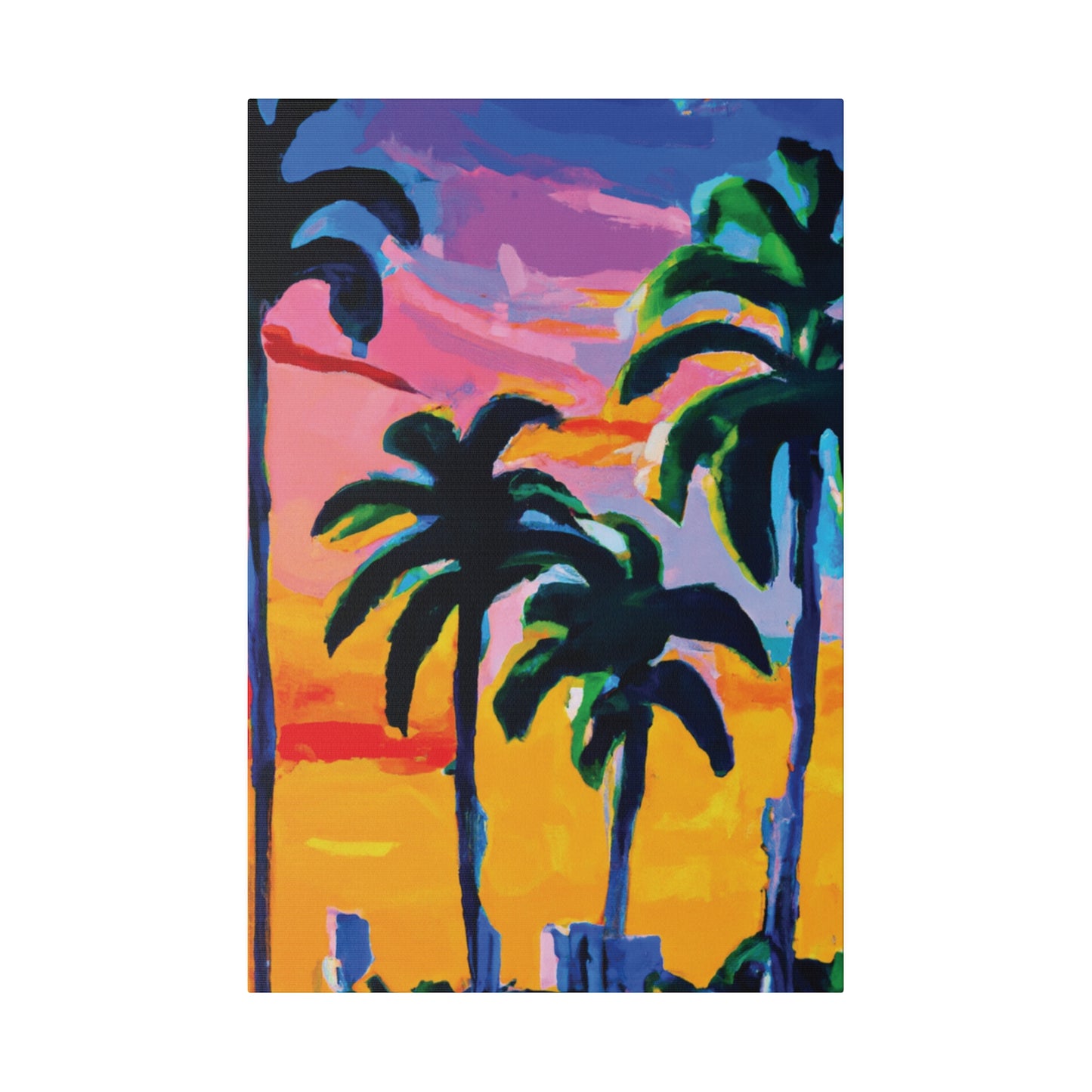 7409P - Miami Beach Sunset Painting Print | Miami | Beach | Sunset | Poster | Home Decor | Wall Art | Canvas