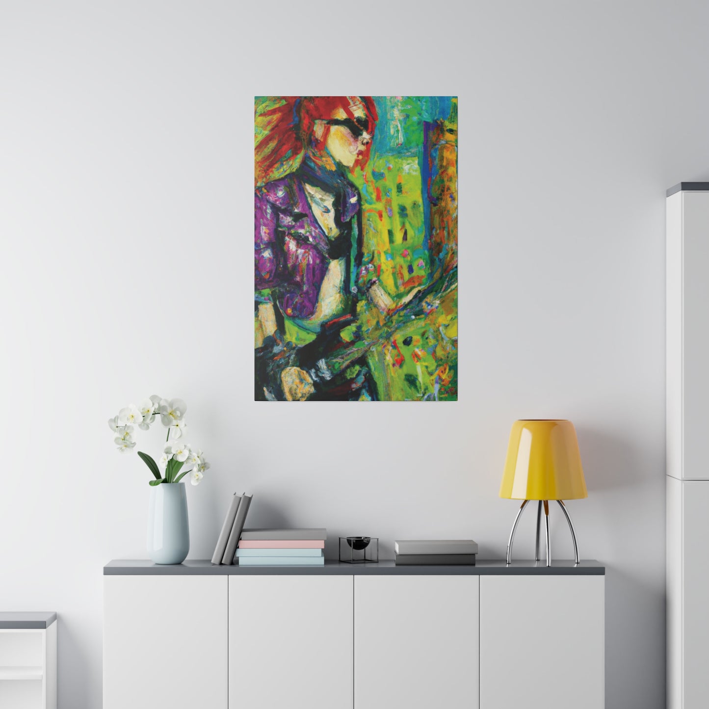 6657U - Rockstar Oil Painting Style Print | Poster | Home Decor | Wall Art | Music Art | Canvas