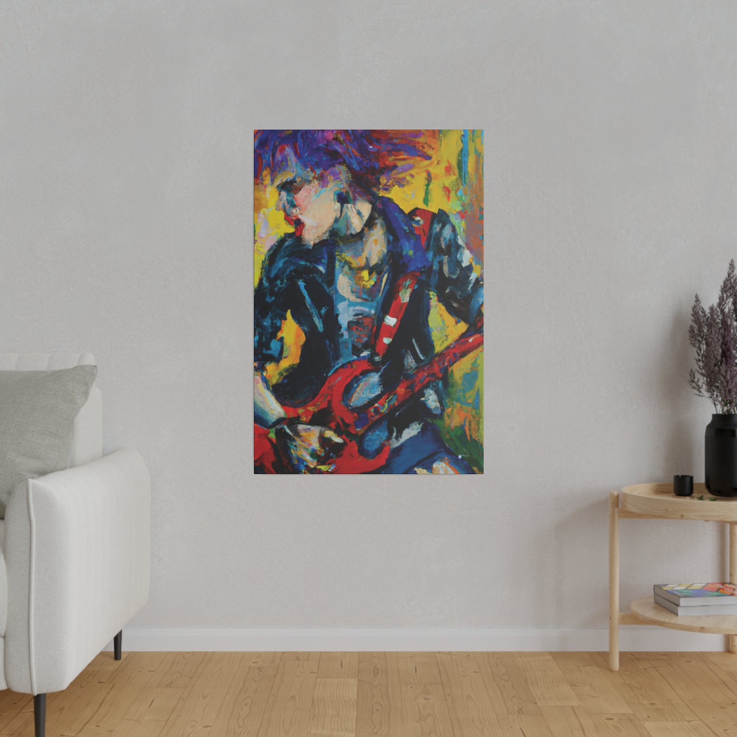 2249F - Rockstar Oil Painting Style Print | Poster | Home Decor | Wall Art | Music Art | Canvas