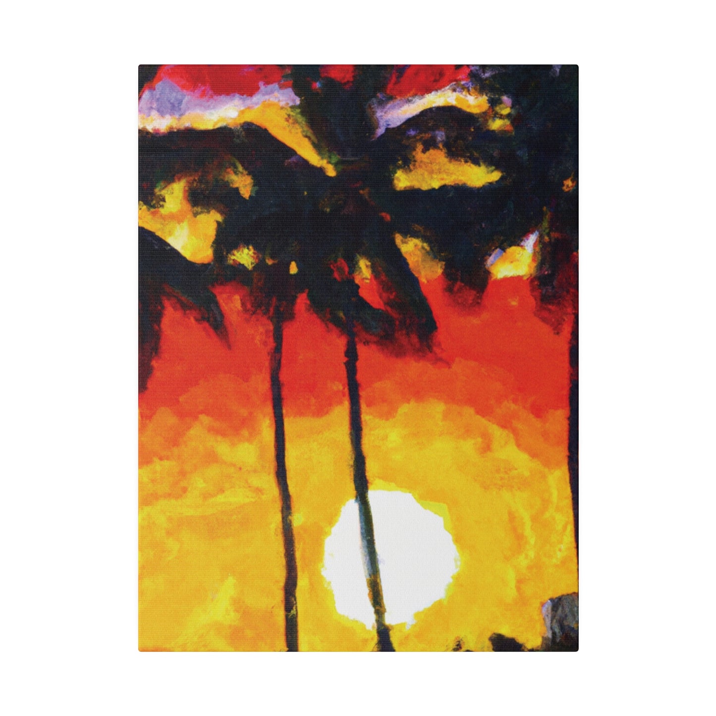 6973R - Miami Beach Sunset Painting Print | Miami | Beach | Sunset | Poster | Home Decor | Wall Art | Canvas