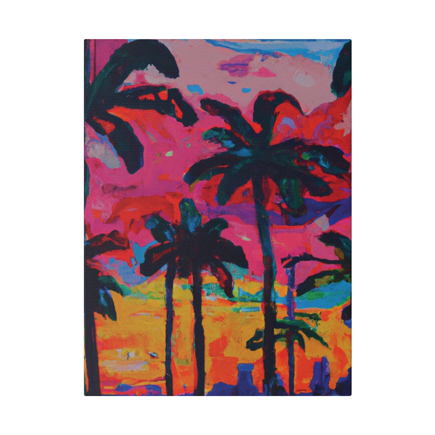 2821A - Miami Beach Sunset Painting Print | Miami | Beach | Sunset | Poster | Home Decor | Wall Art | Canvas