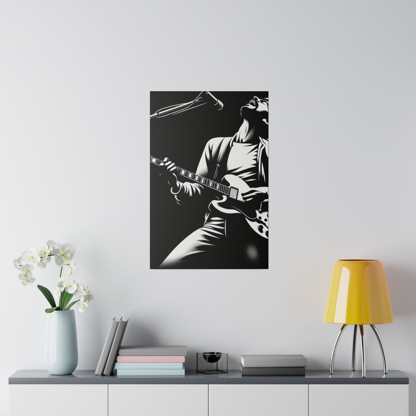 8932M - music art work, rockstar gifts, musician gift ideas, guitar art work, guitar artwork, guitar wall art canvas, playing guitar, decor