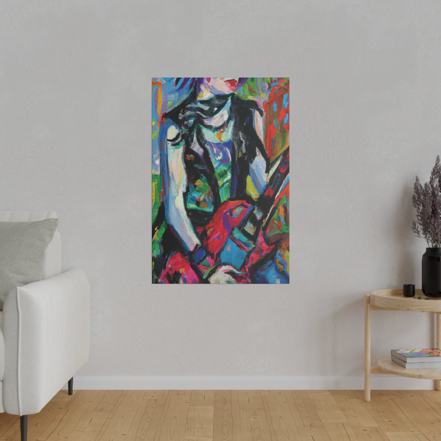 7129F - Rockstar Oil Painting Style Print | Poster | Home Decor | Wall Art | Music Art | Canvas