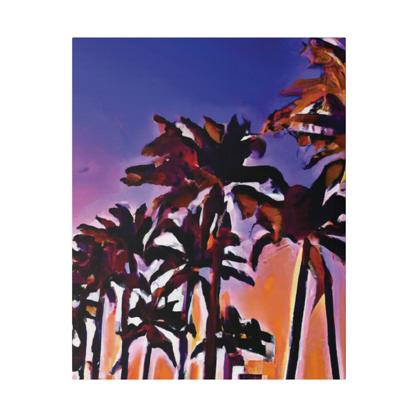 1463E - Miami Beach Sunset Painting Print | Miami | Beach | Sunset | Poster | Home Decor | Wall Art | Canvas