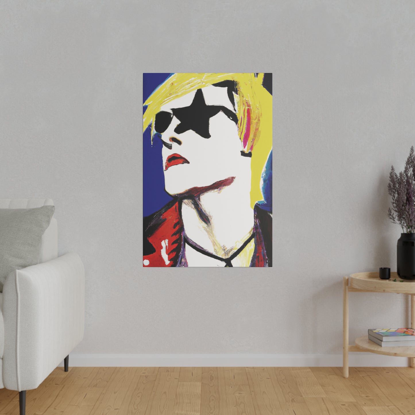 6807A - Rockstar Painting Print | Face | Abstract | Poster | Home Decor | Wall Art | Music Art | Canvas