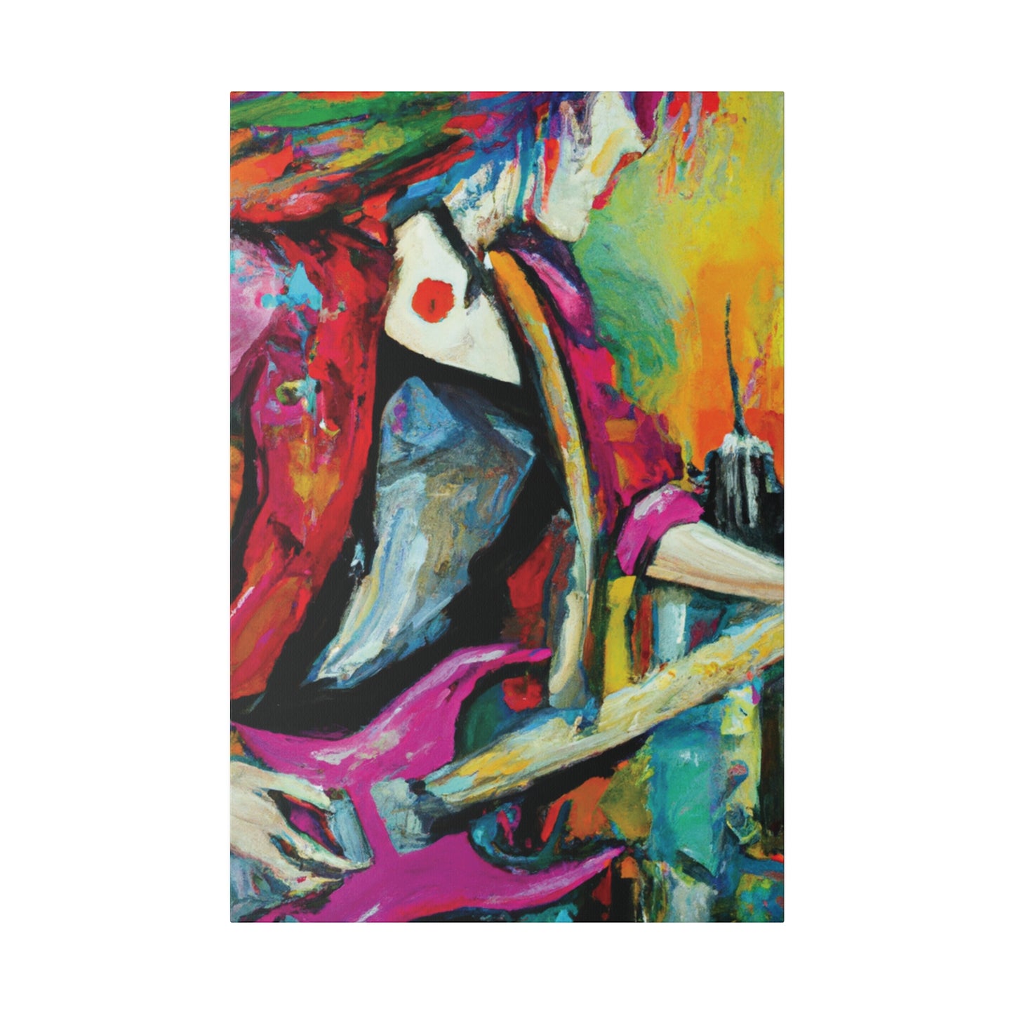 6731X - Rockstar Oil Painting Style Print | Poster | Home Decor | Wall Art | Music Art | Canvas