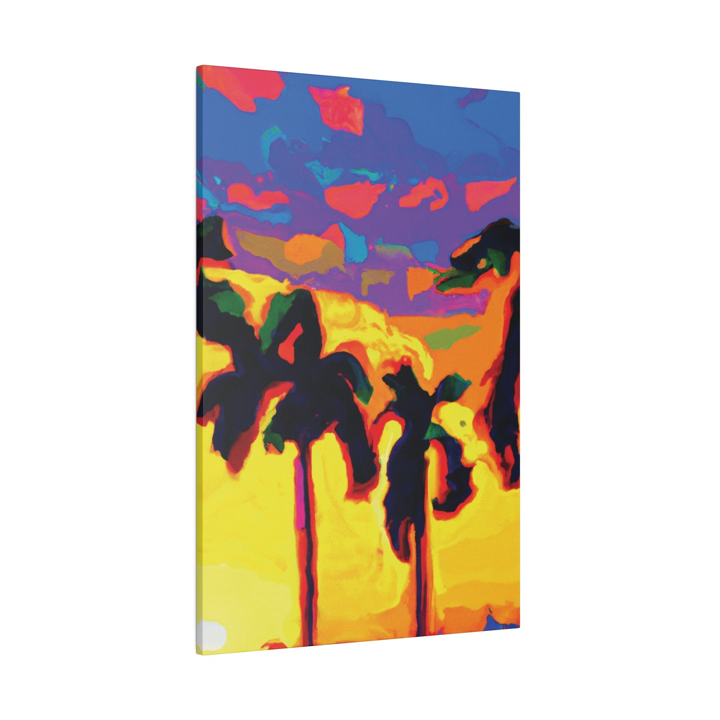 7121s - Miami Beach Sunset Painting Print | Miami | Beach | Sunset | Poster | Home Decor | Wall Art | Canvas