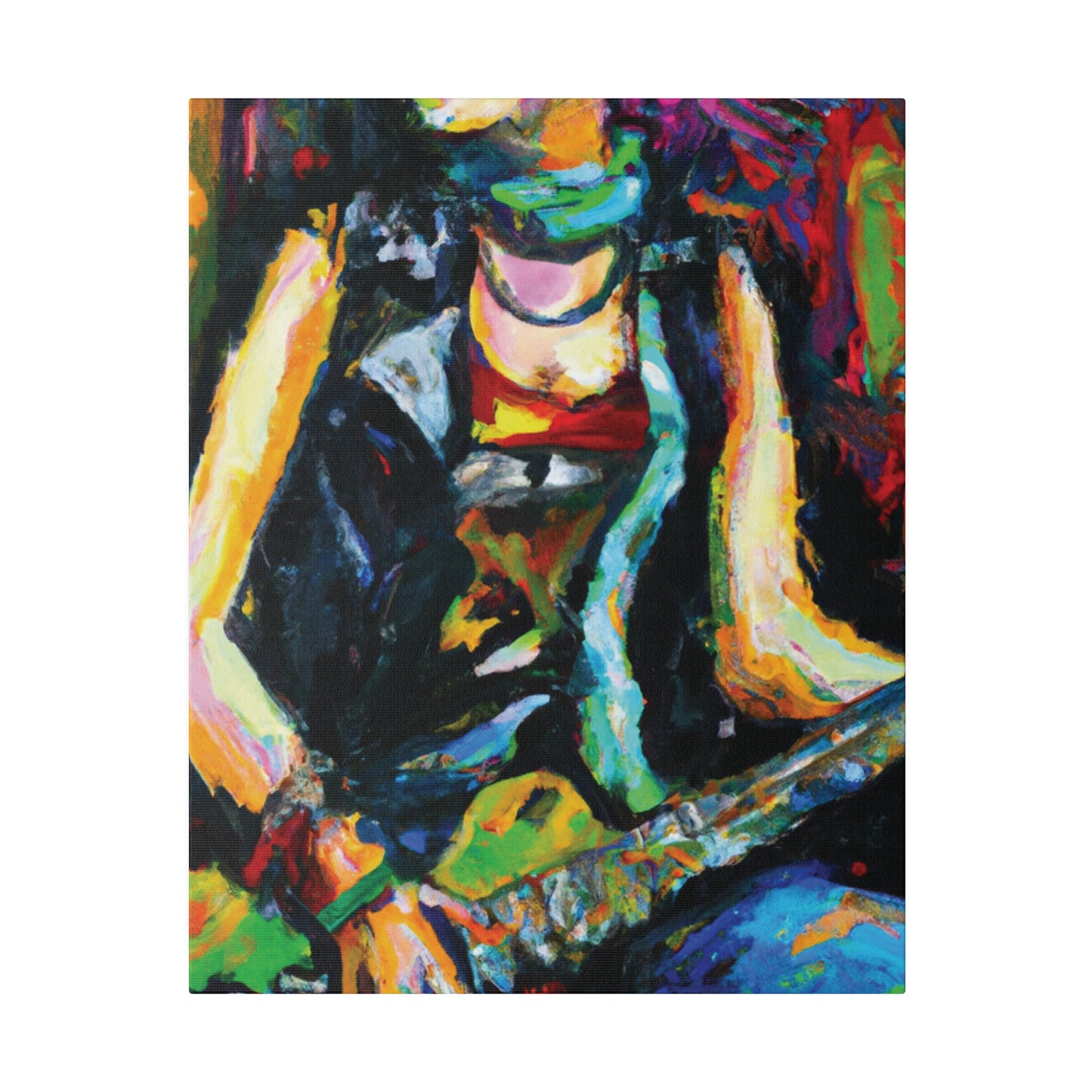 7187Z - Rockstar Oil Painting Style Print | Poster | Home Decor | Wall Art | Music Art | Canvas