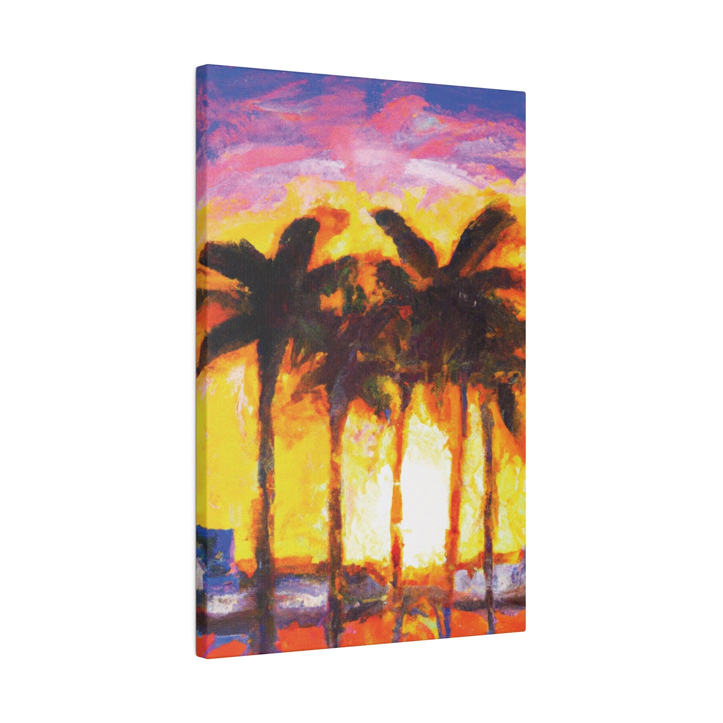 1535V - Miami Beach Sunset Painting Print | Miami | Beach | Sunset | Poster | Home Decor | Wall Art | Canvas