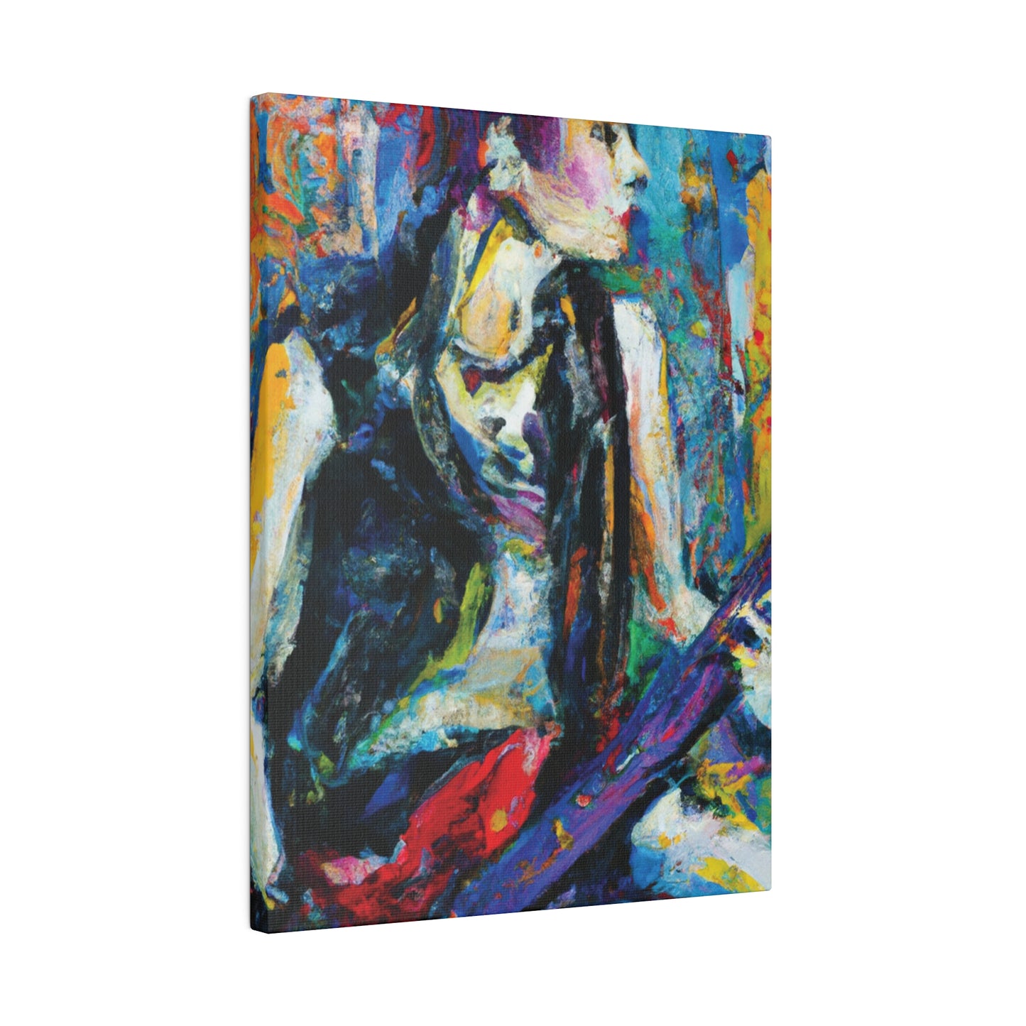 344U - Rockstar Oil Painting Style Print | Poster | Home Decor | Wall Art | Music Art | Canvas