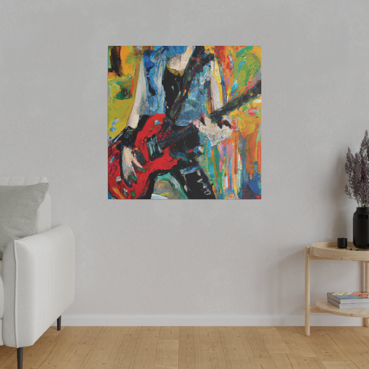 4721P - Rockstar Oil Painting Style Print | Poster | Home Decor | Wall Art | Music Art | Canvas