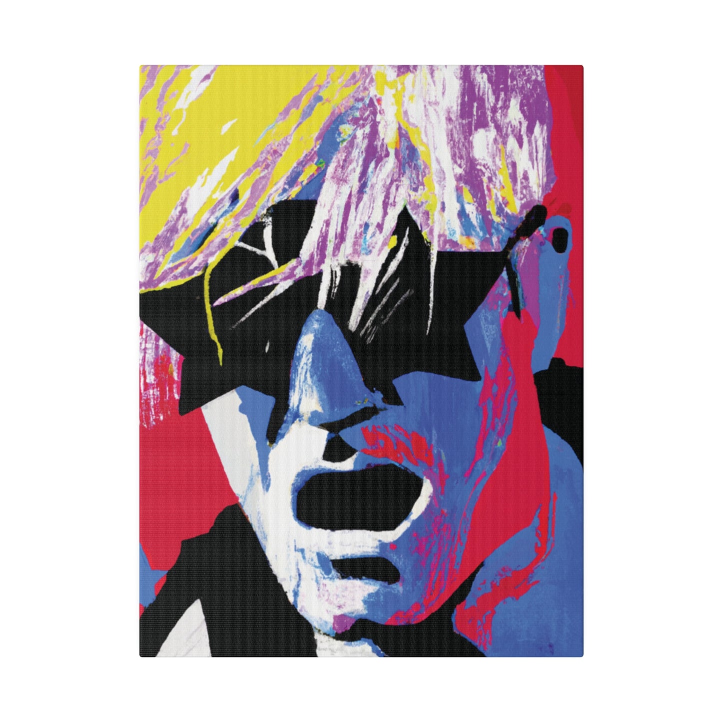 4837X - Rockstar Painting Print | Face | Abstract | Poster | Home Decor | Wall Art | Music Art | Canvas